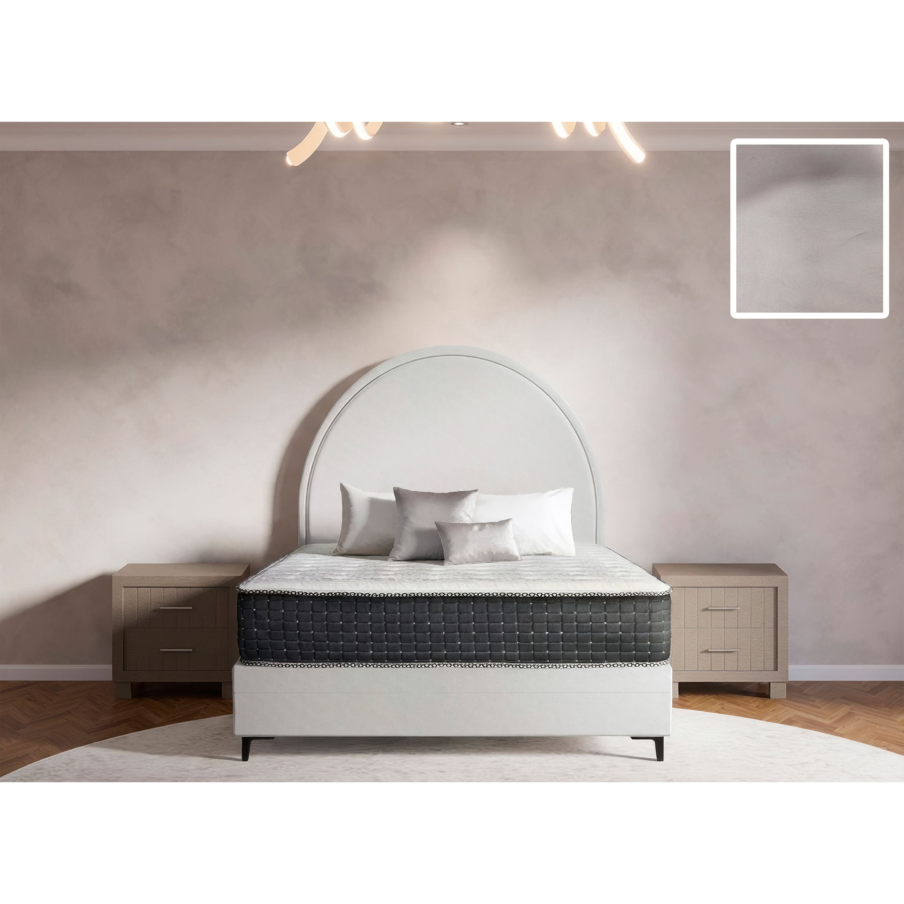 Sphere Rimline Bed and Headboard