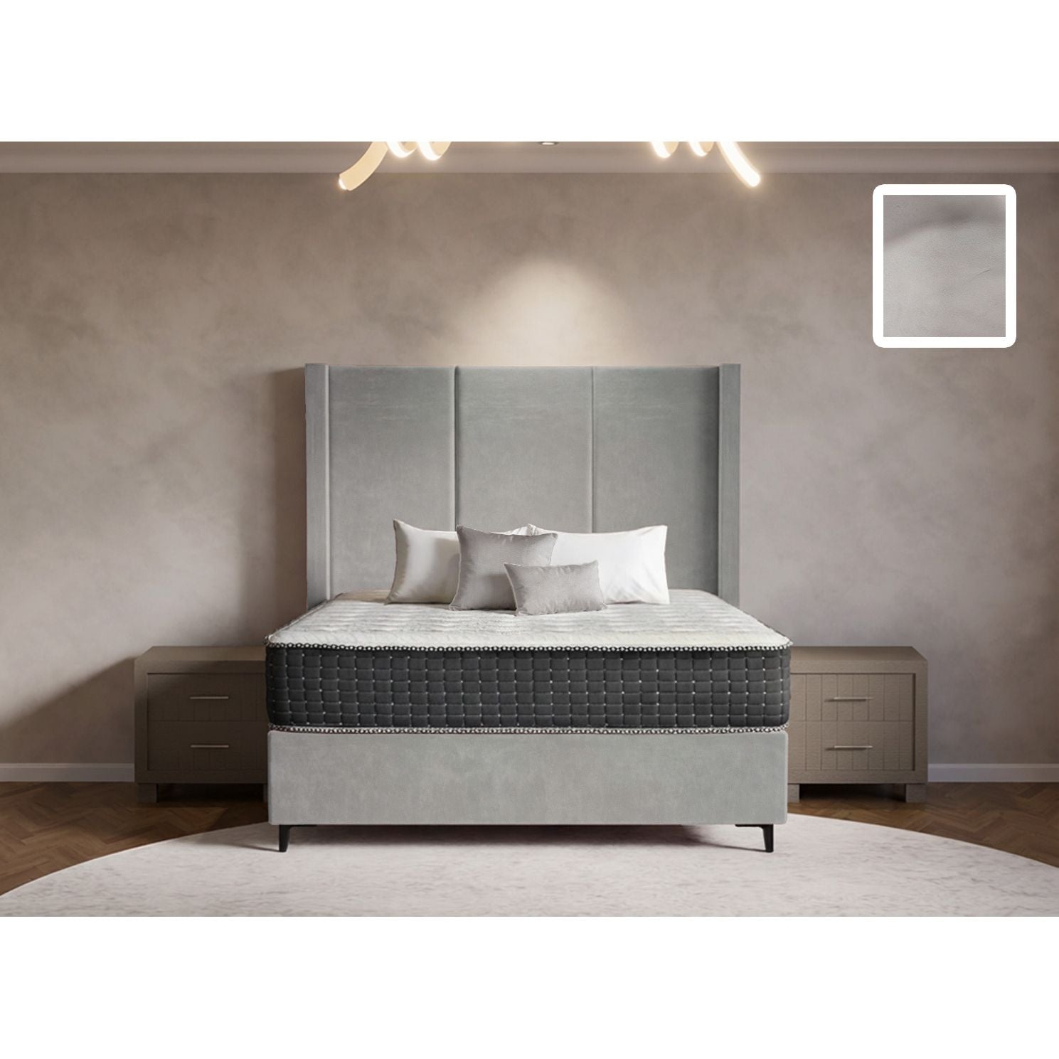 Arlington Side Wings Bed and Headboard