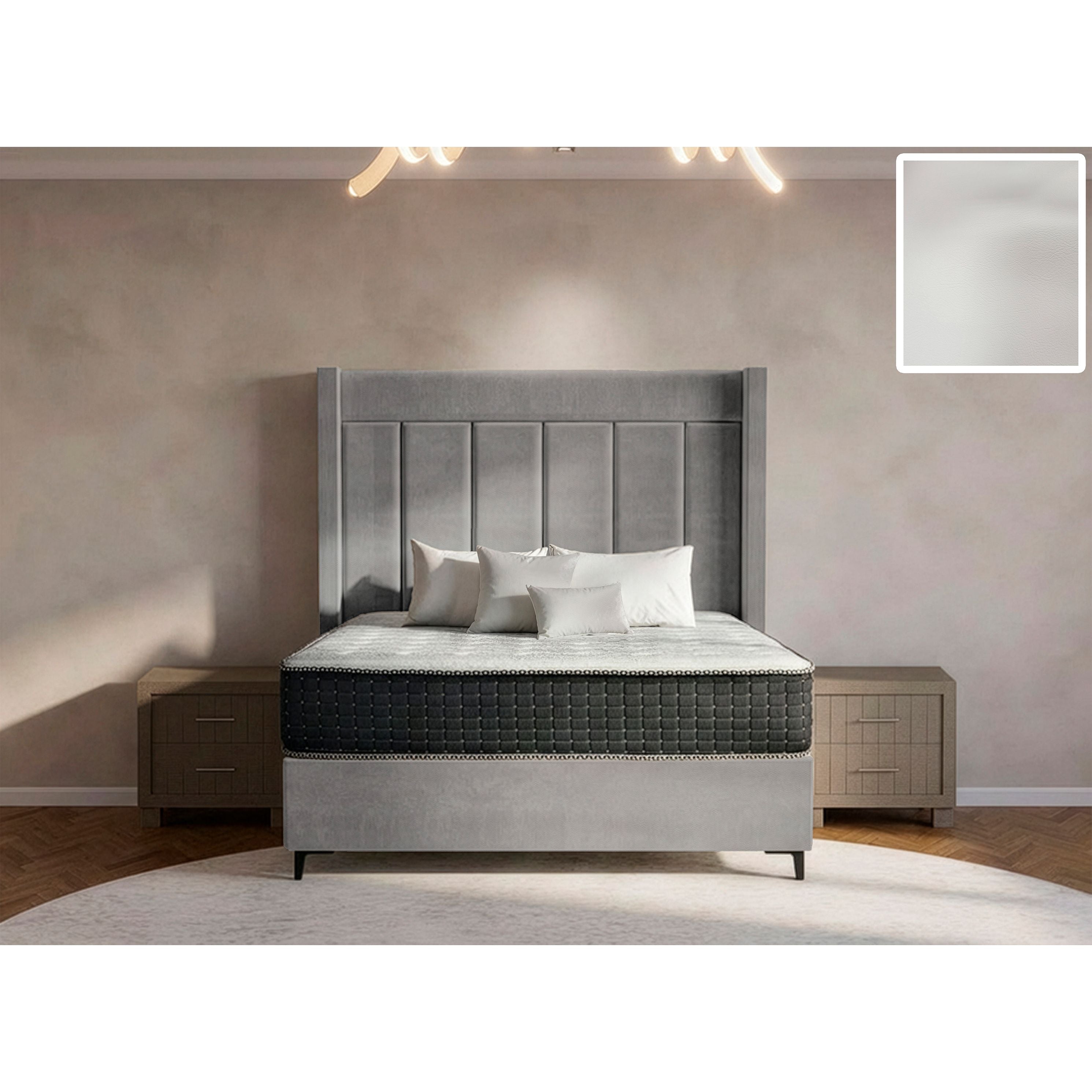 Luxeloom Side Wings Bed and Headboard