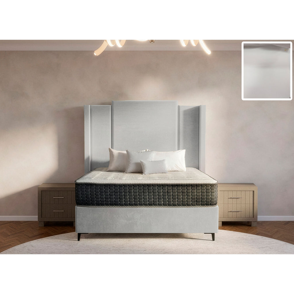 Wave Side Wings Bed and Headboard
