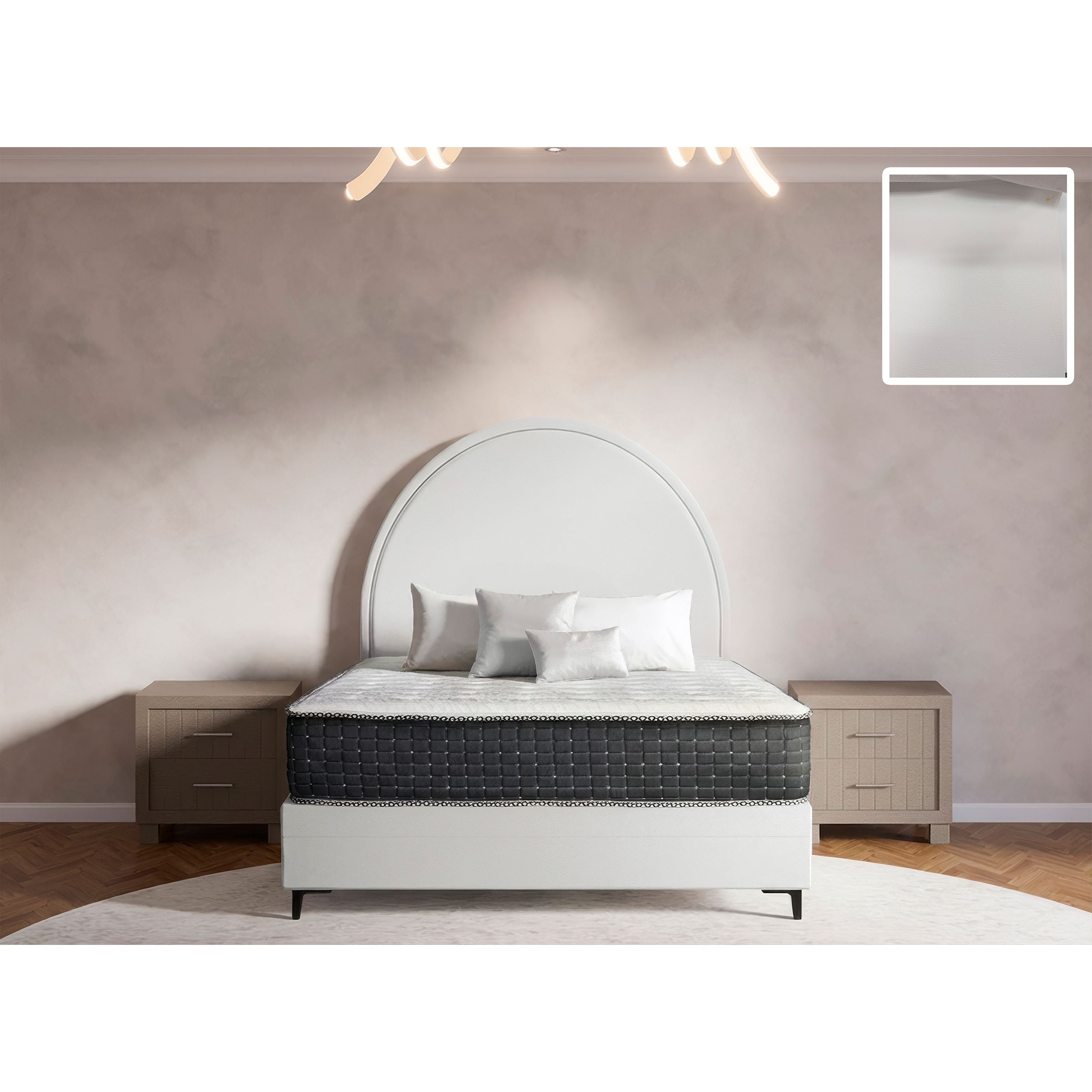 Sphere Rimline Bed and Headboard