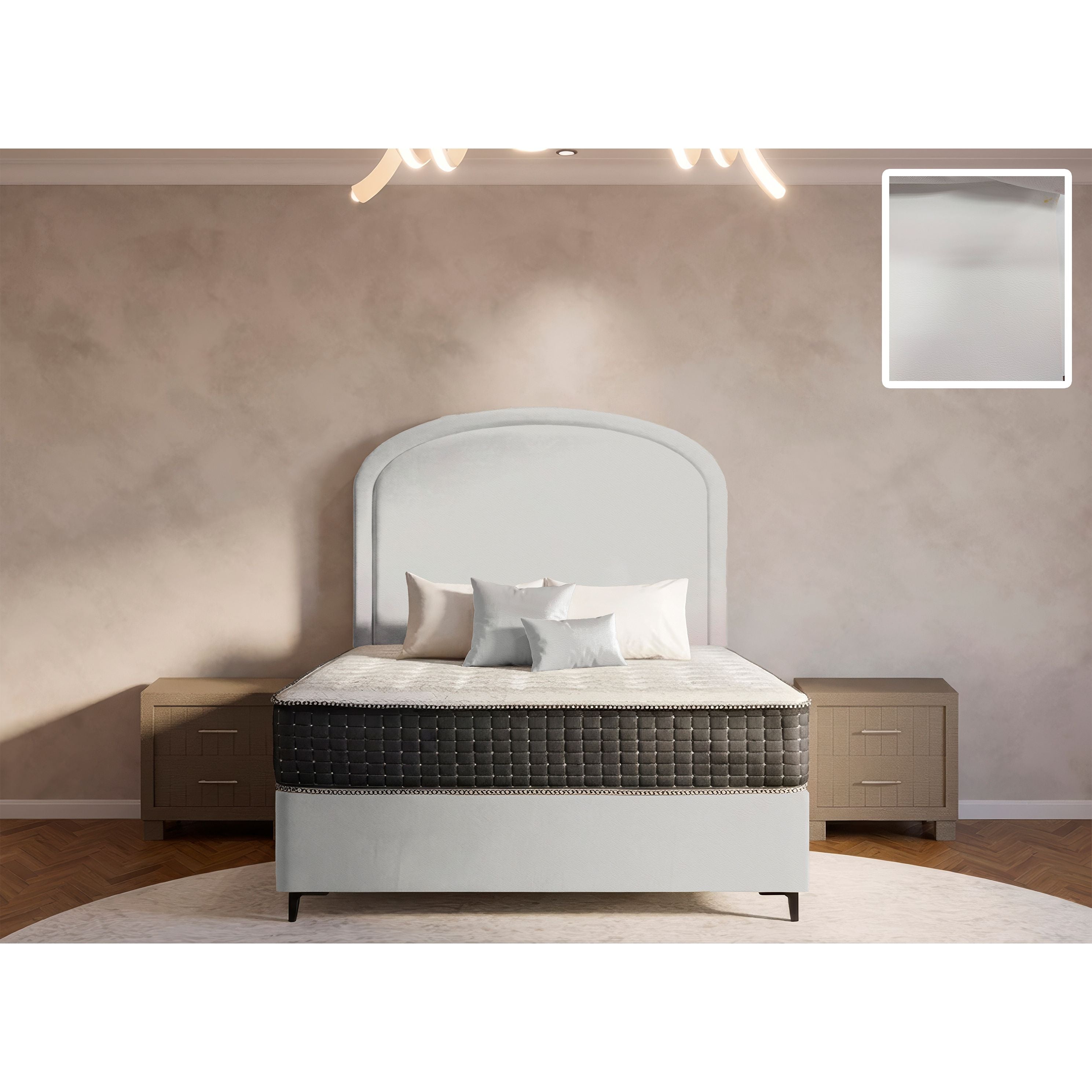 Meridian Rimline Bed and Headboard