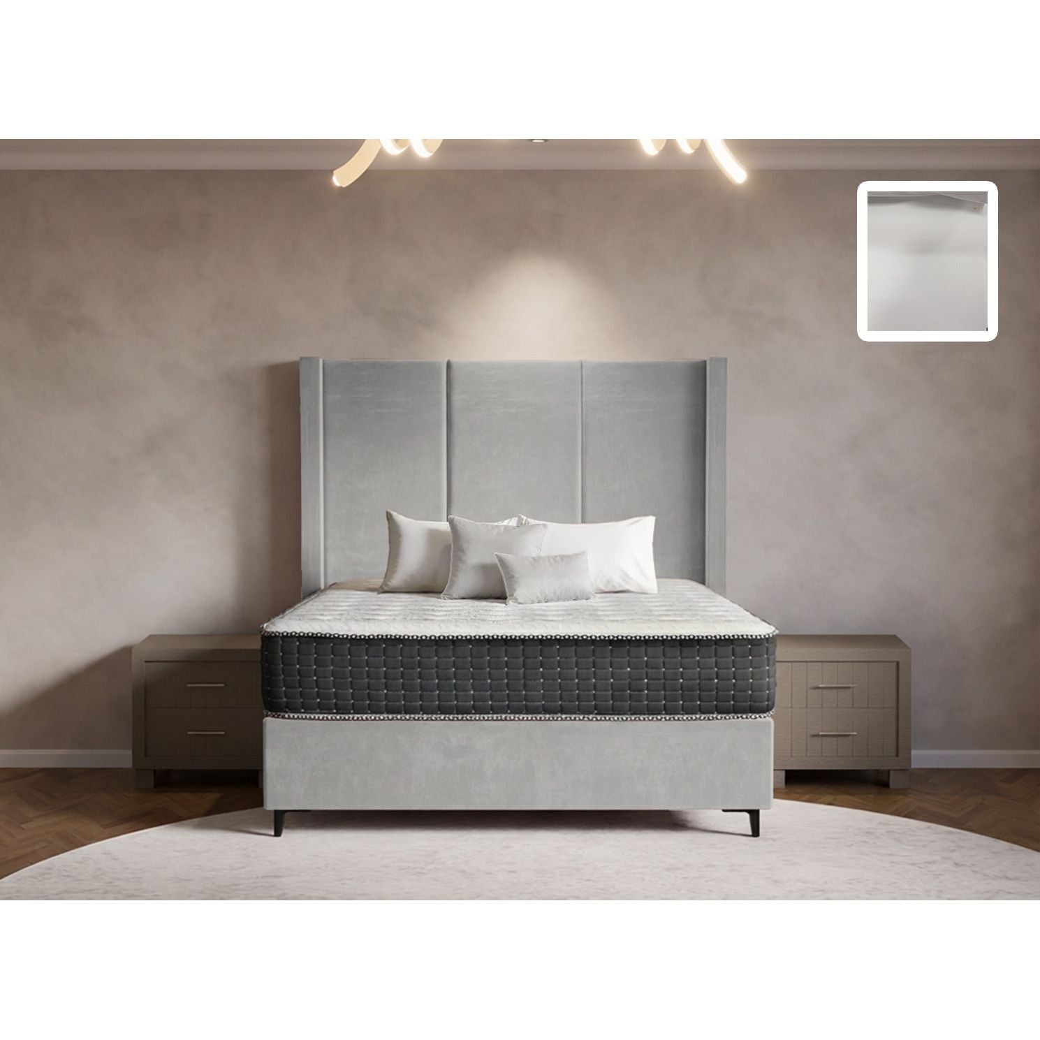 Arlington Side Wings Bed and Headboard