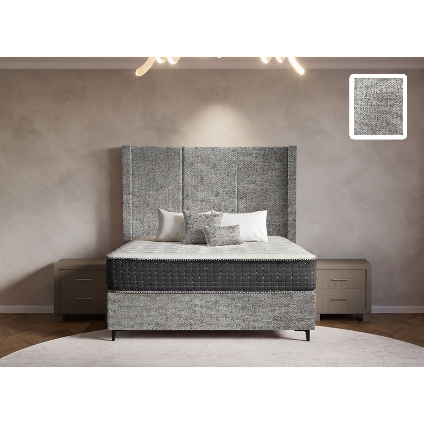 Arlington Side Wings Bed and Headboard