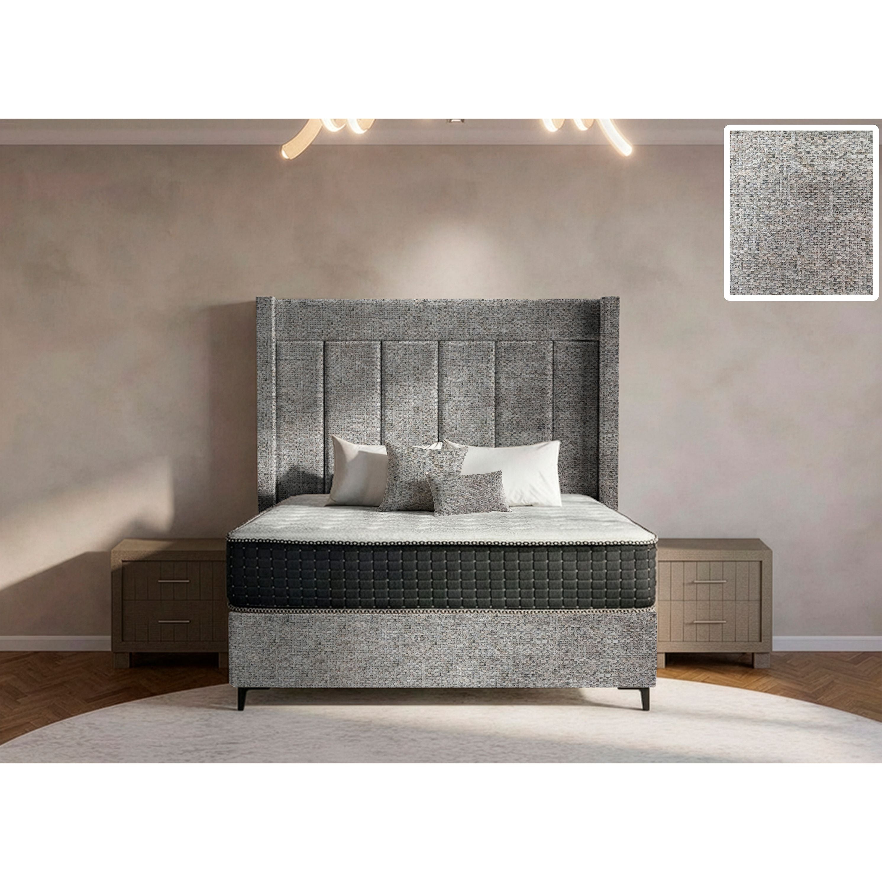 Luxeloom Side Wings Bed and Headboard
