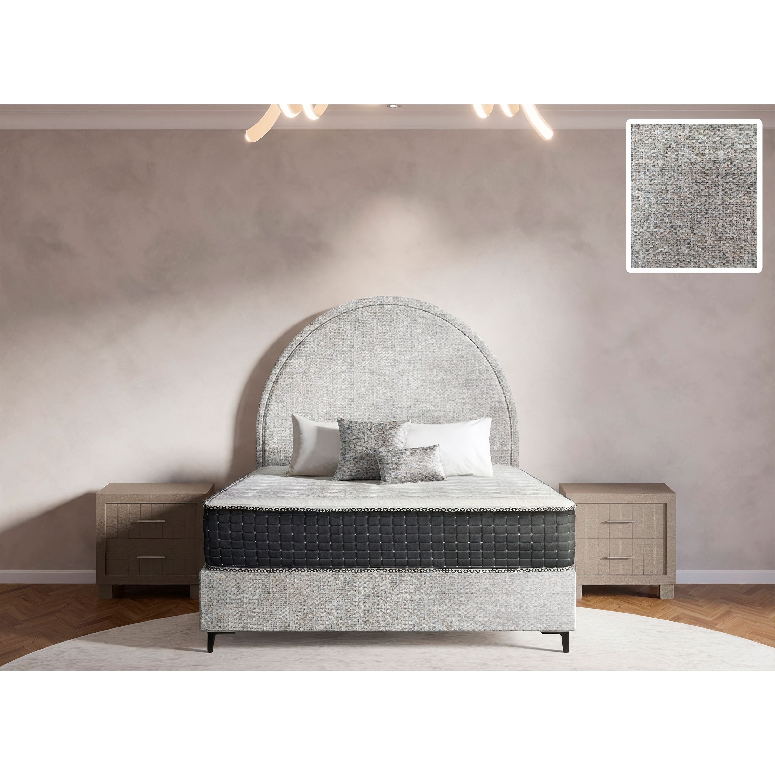 Sphere Rimline Bed and Headboard