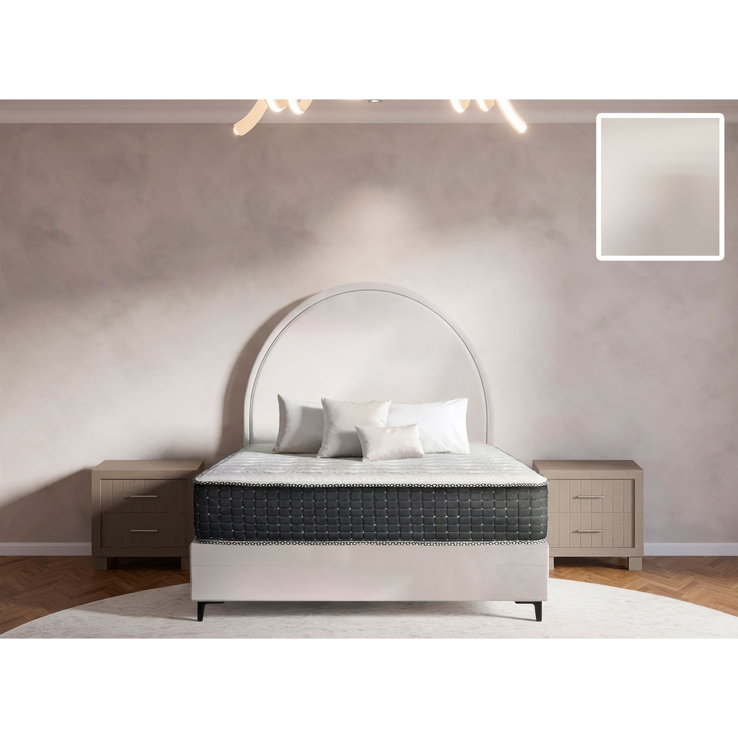 Sphere Rimline Bed and Headboard