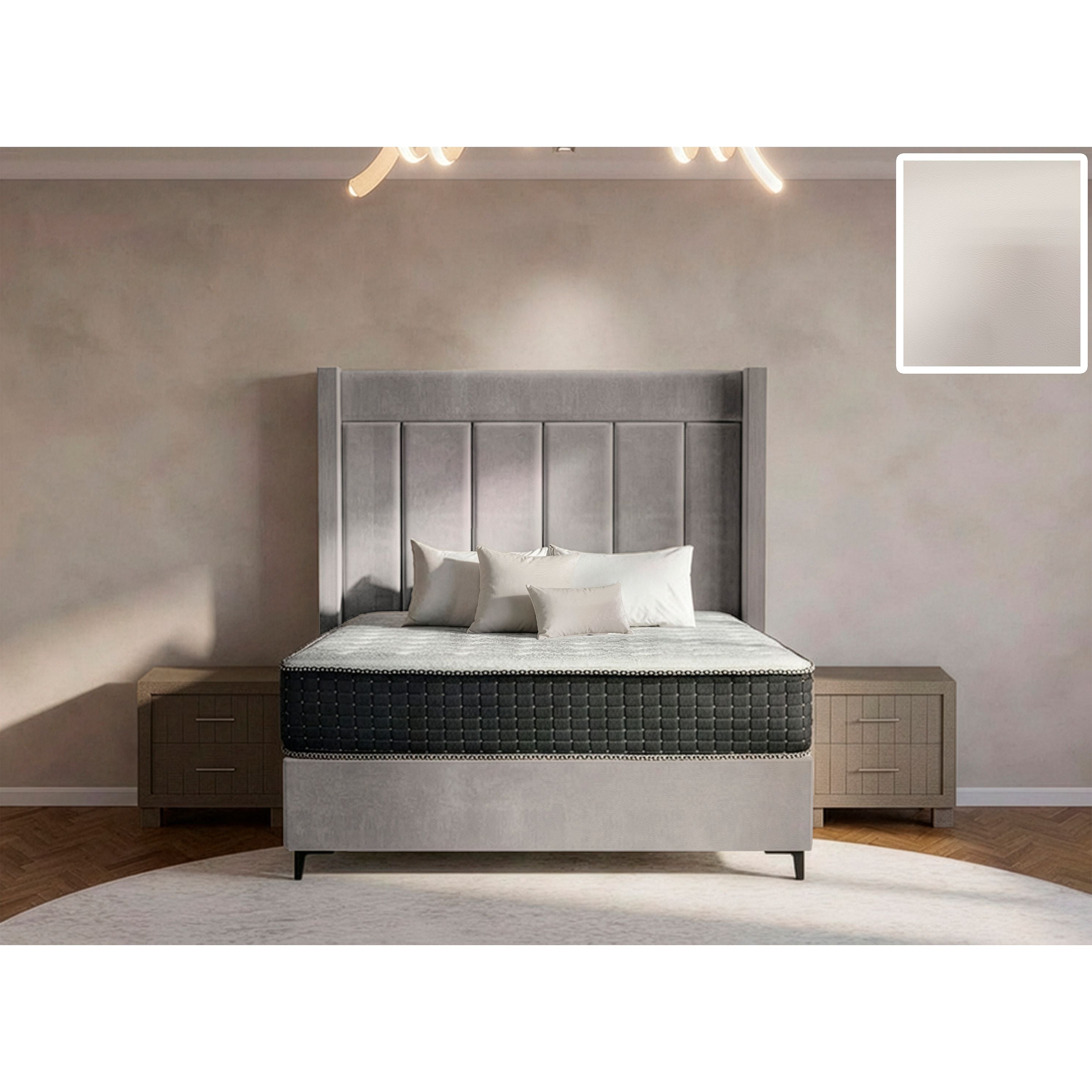 Luxeloom Side Wings Bed and Headboard
