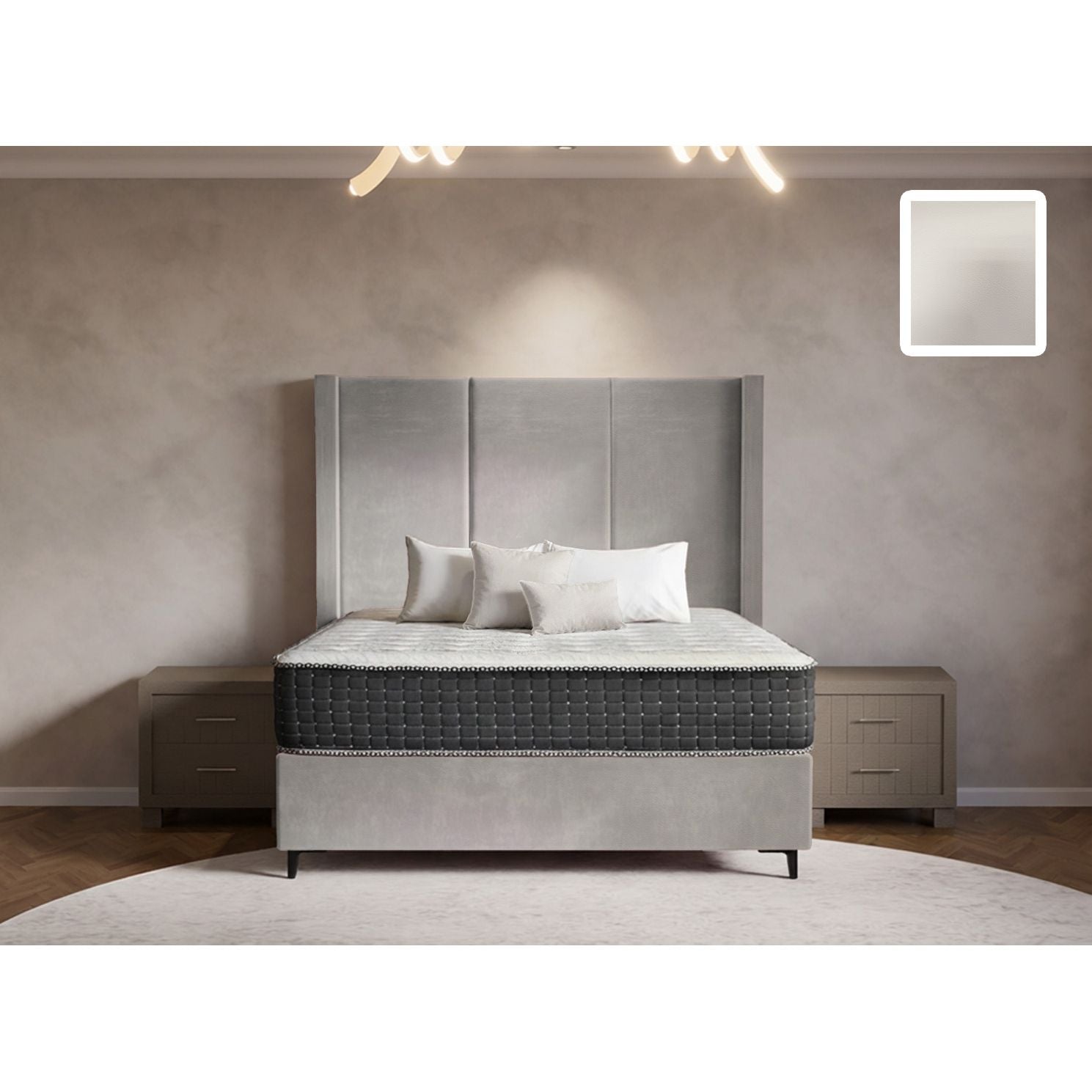 Arlington Side Wings Bed and Headboard