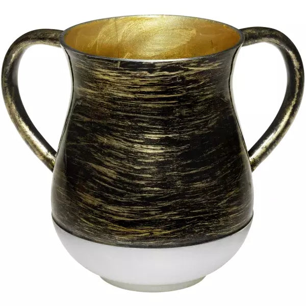 Aluminum Washing Cup 13 cm - Black and gold