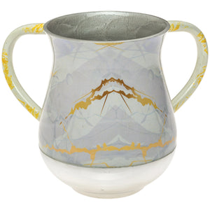 Aluminum Washing Cup 13 cm - Marble Texture