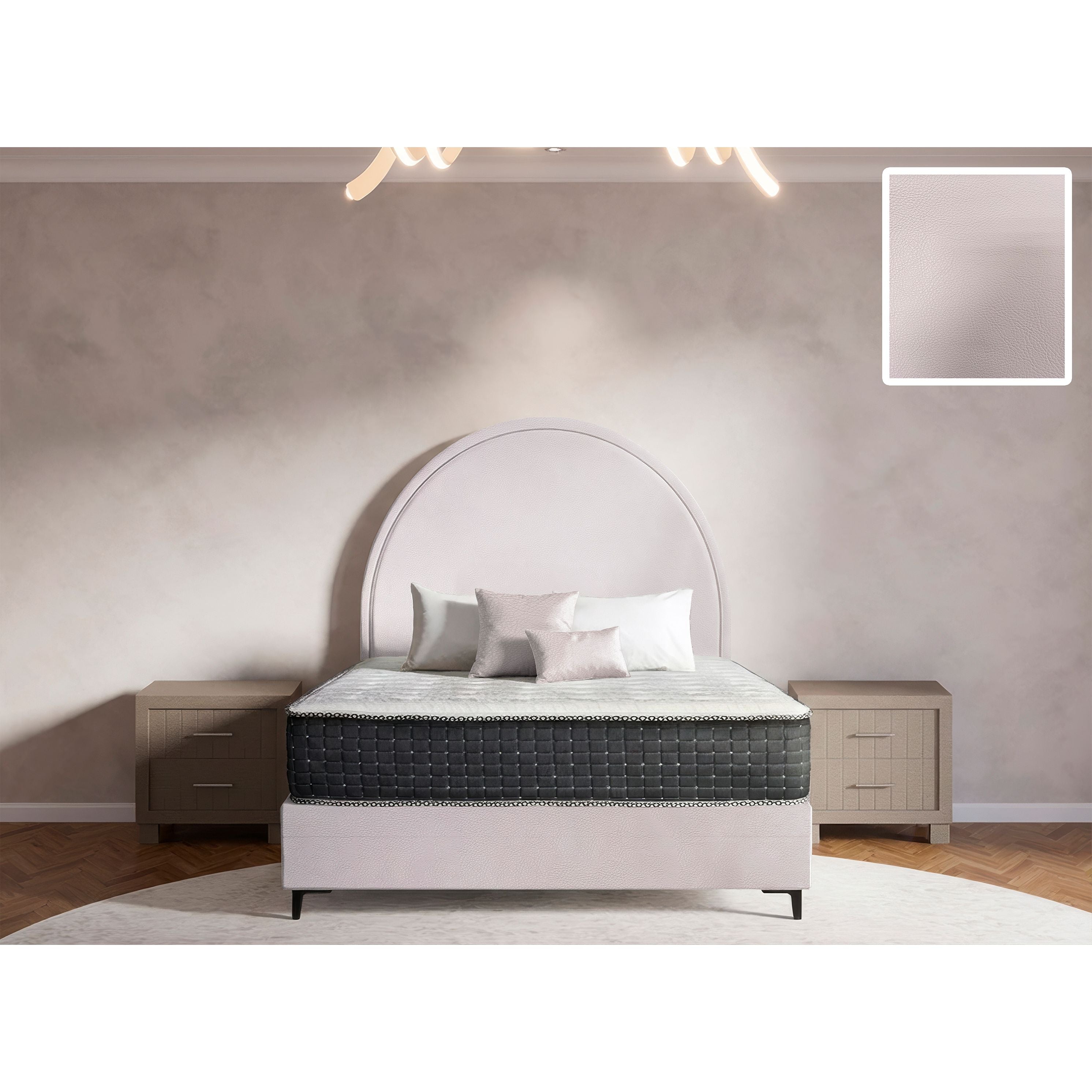 Sphere Rimline Bed and Headboard