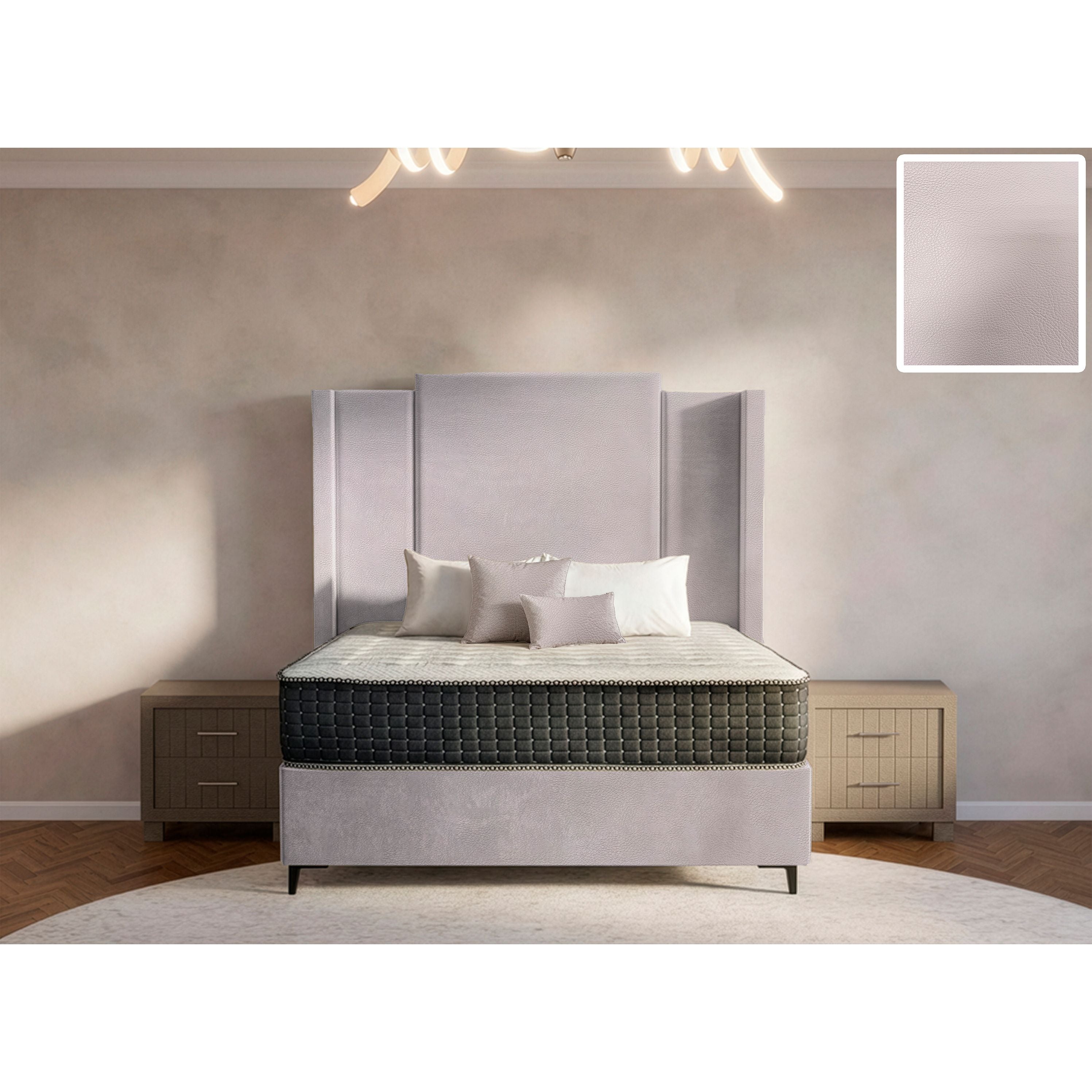 Wave Side Wings Bed and Headboard