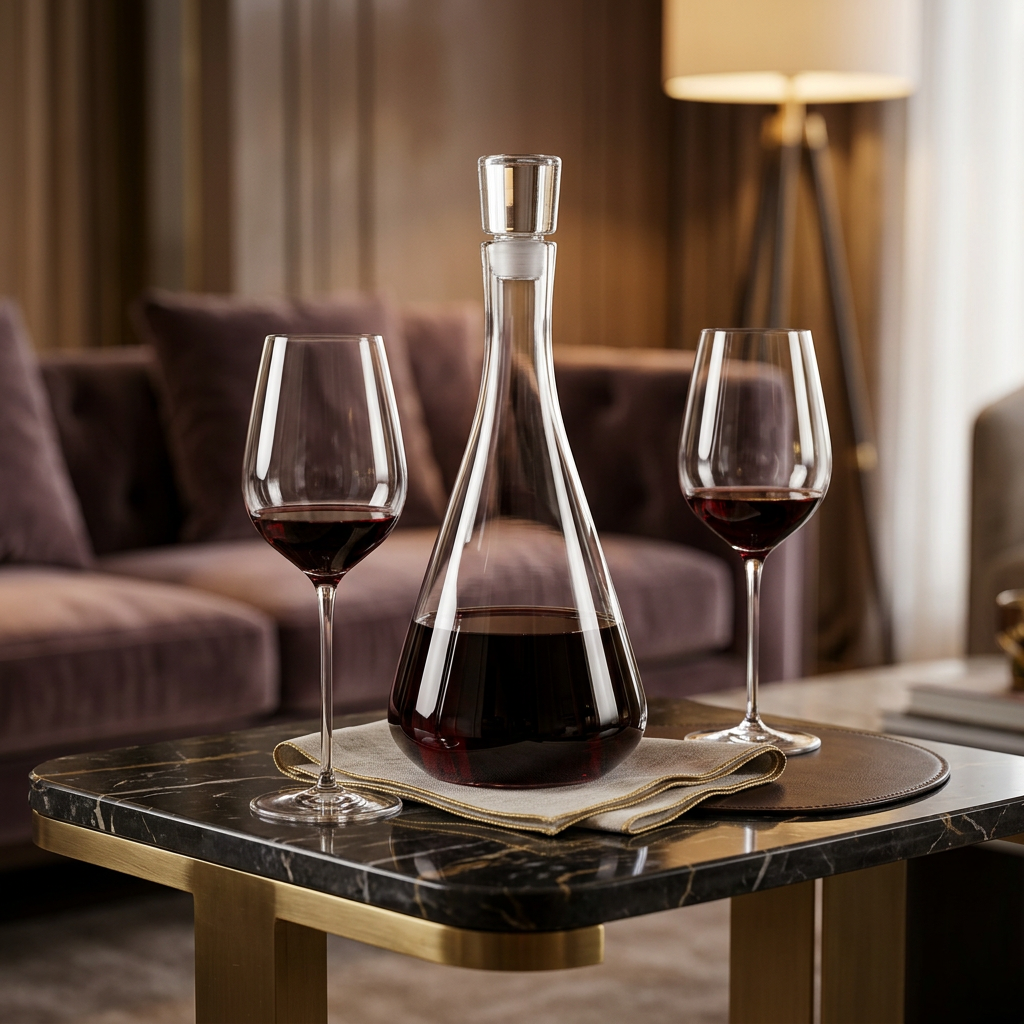 Liscio Ottico - 12.9" Dimond Decanter with Lid