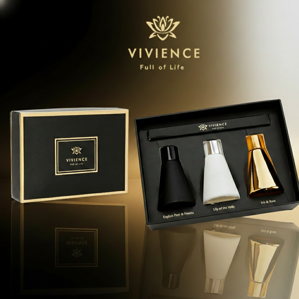 S/3 Diffusers- White/Black/Gold - Assorted Scents