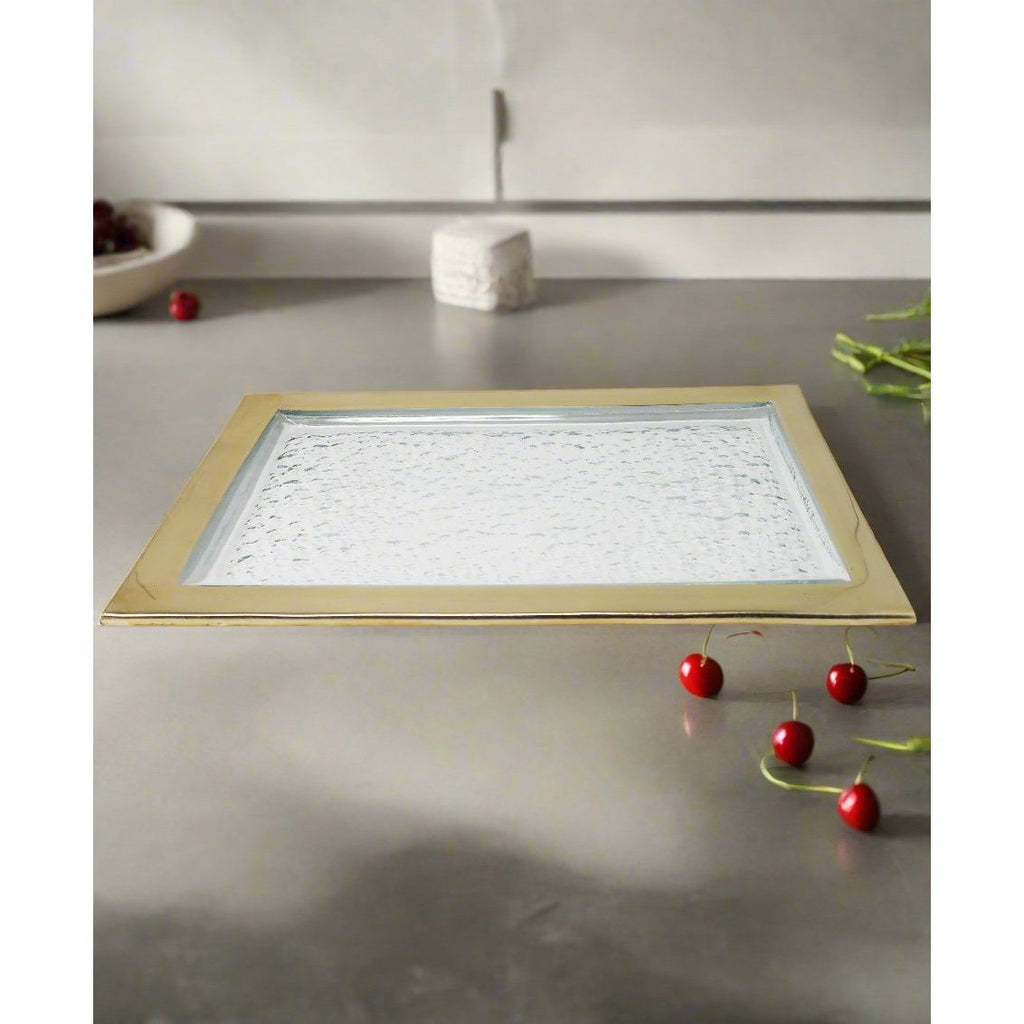 Oblong Tray with Gold Border (3 sizes)
