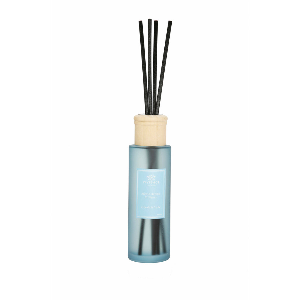 Round Blue Bottle Diffuser - "Lily of the Valley"