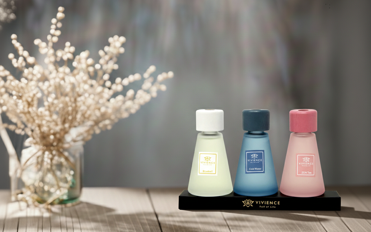 Set of 3 Cone Shaped Reed Diffusers Assorted Colors