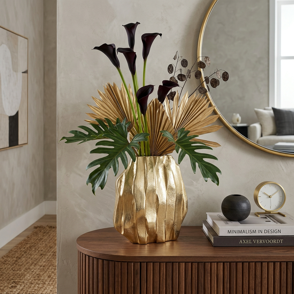 Gold Dimensional Vase