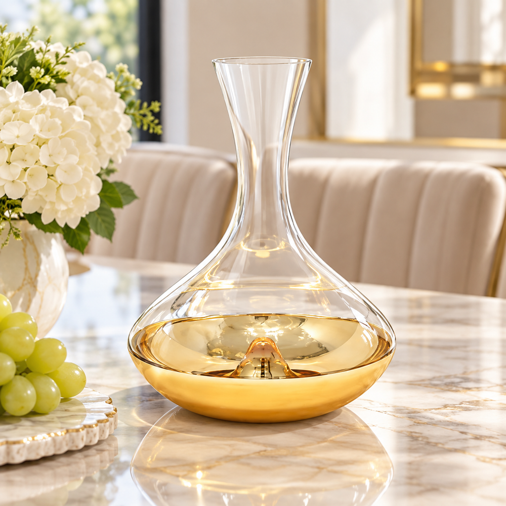 Decanter with Gold Dipped Bottom