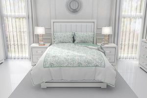 The Acapulco Seafoam Duvet Cover Bedding Set Velveteen