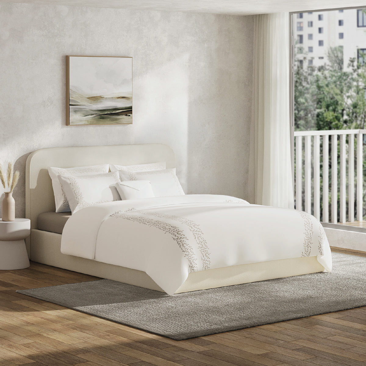 The Adeline Duvet Cover Bedding Set -Taupe