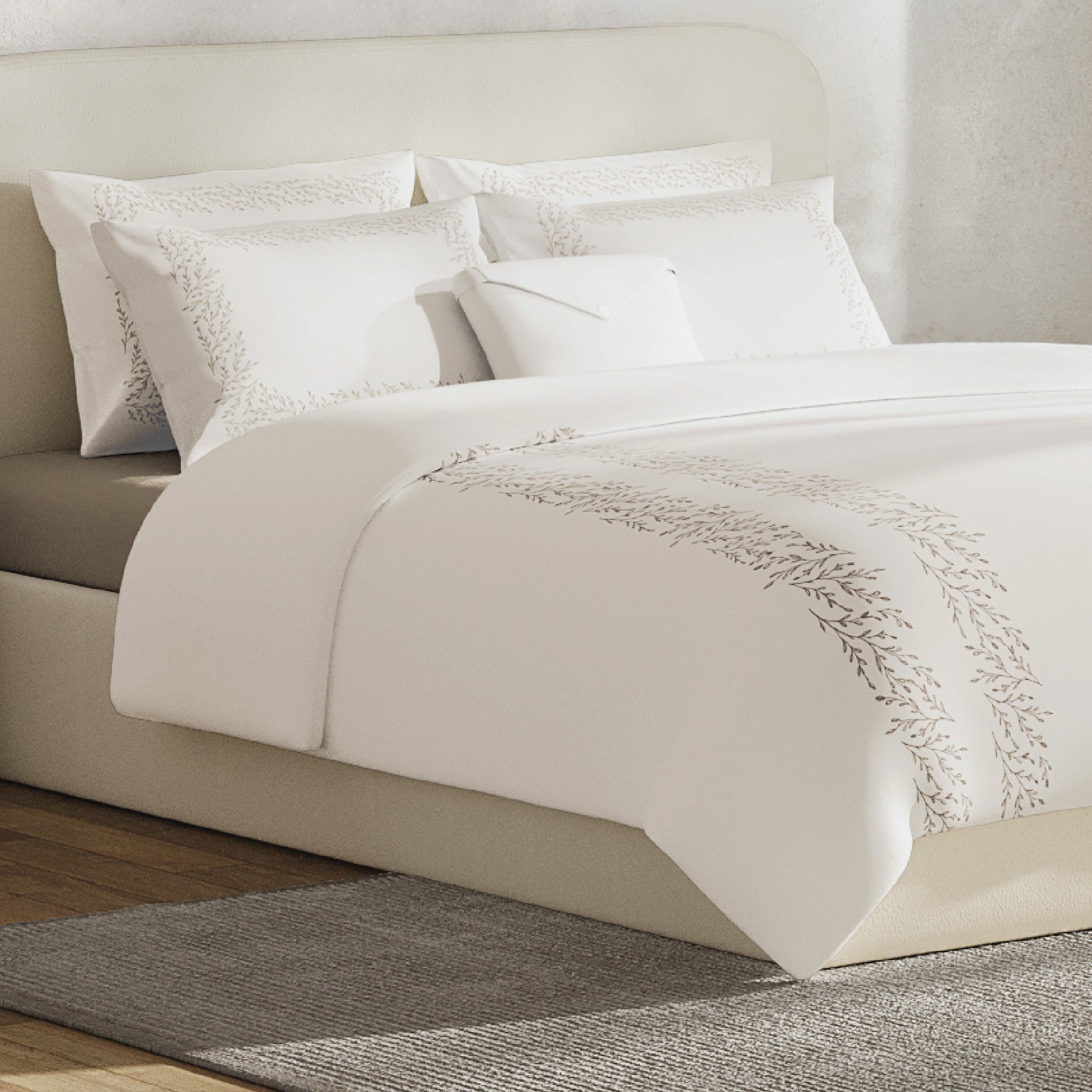The Adeline Duvet Cover Bedding Set -Taupe