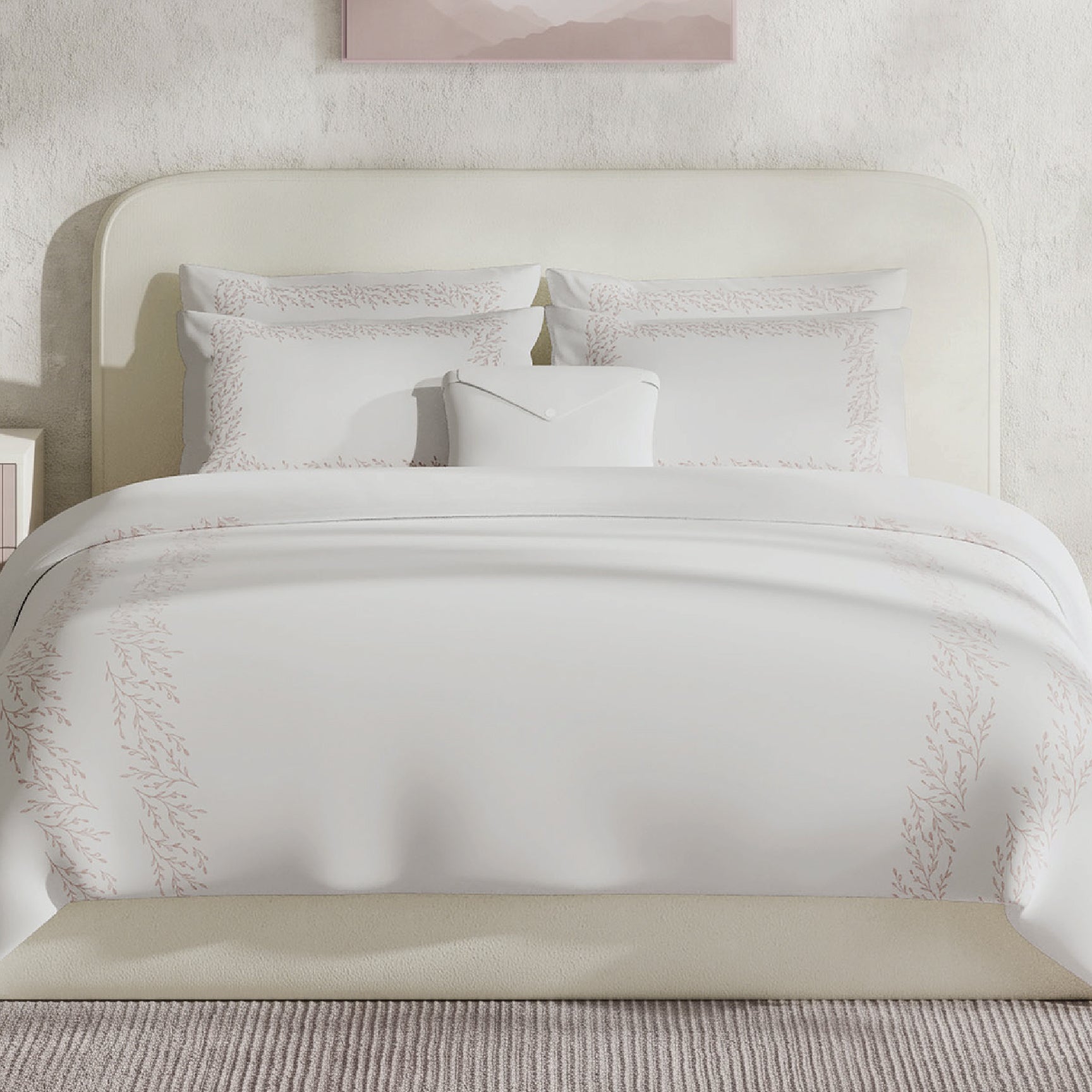 The Adeline Duvet Cover Bedding Set - Dusty Rose