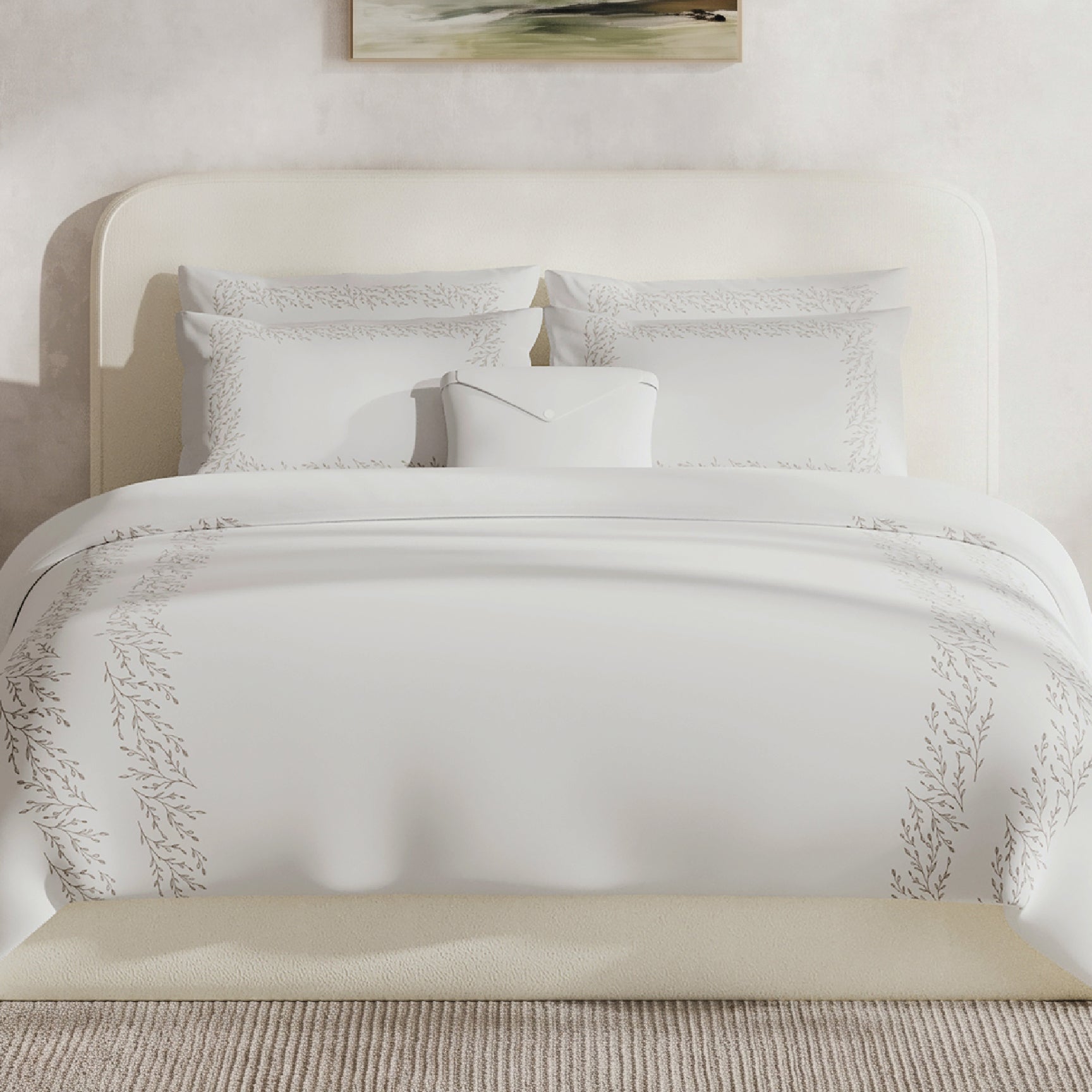 The Adeline Duvet Cover Bedding Set -Taupe