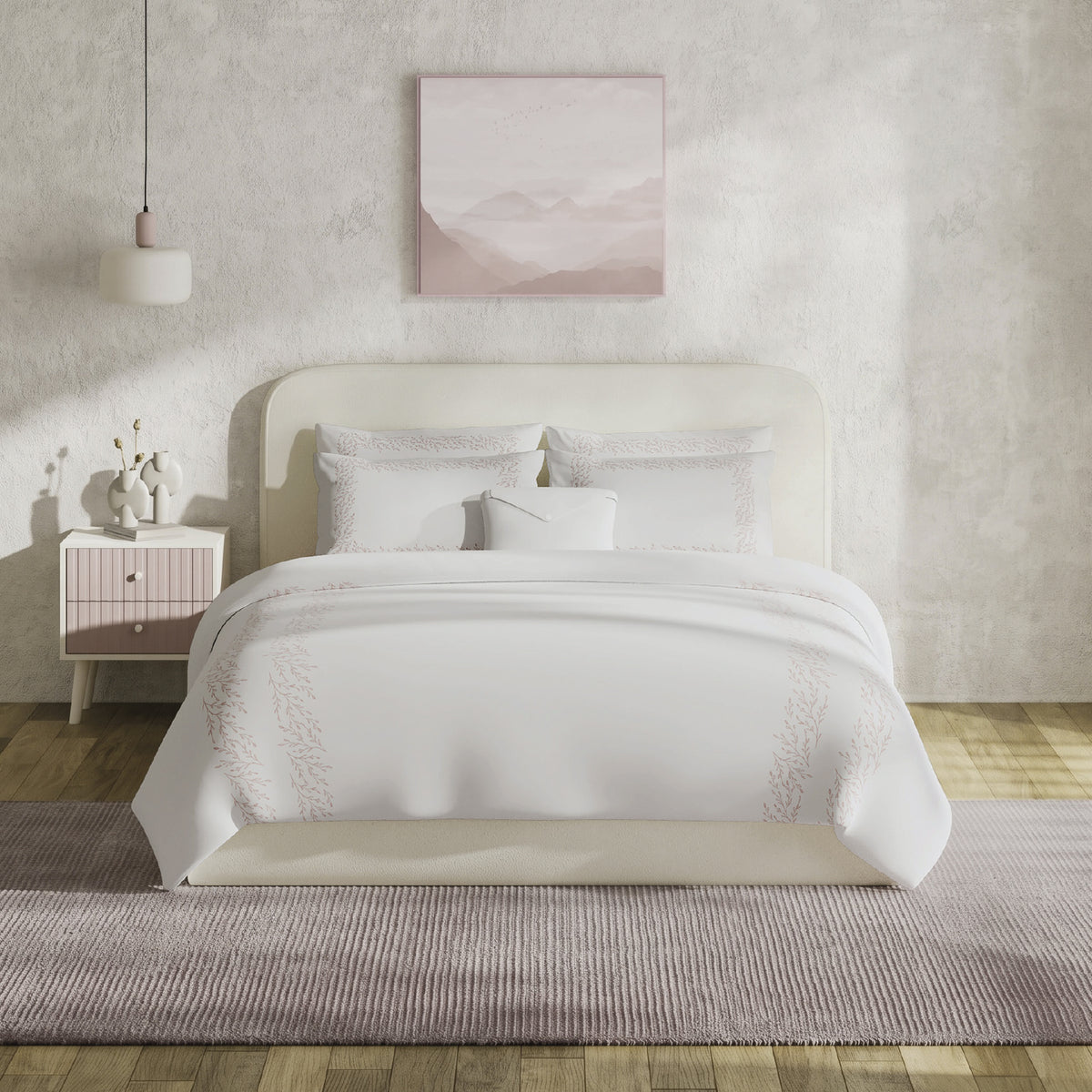 The Adeline Duvet Cover Bedding Set - Dusty Rose