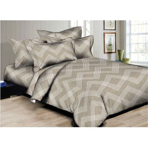 Inverted Chevron Taupe Duvet Cover Bedding Set