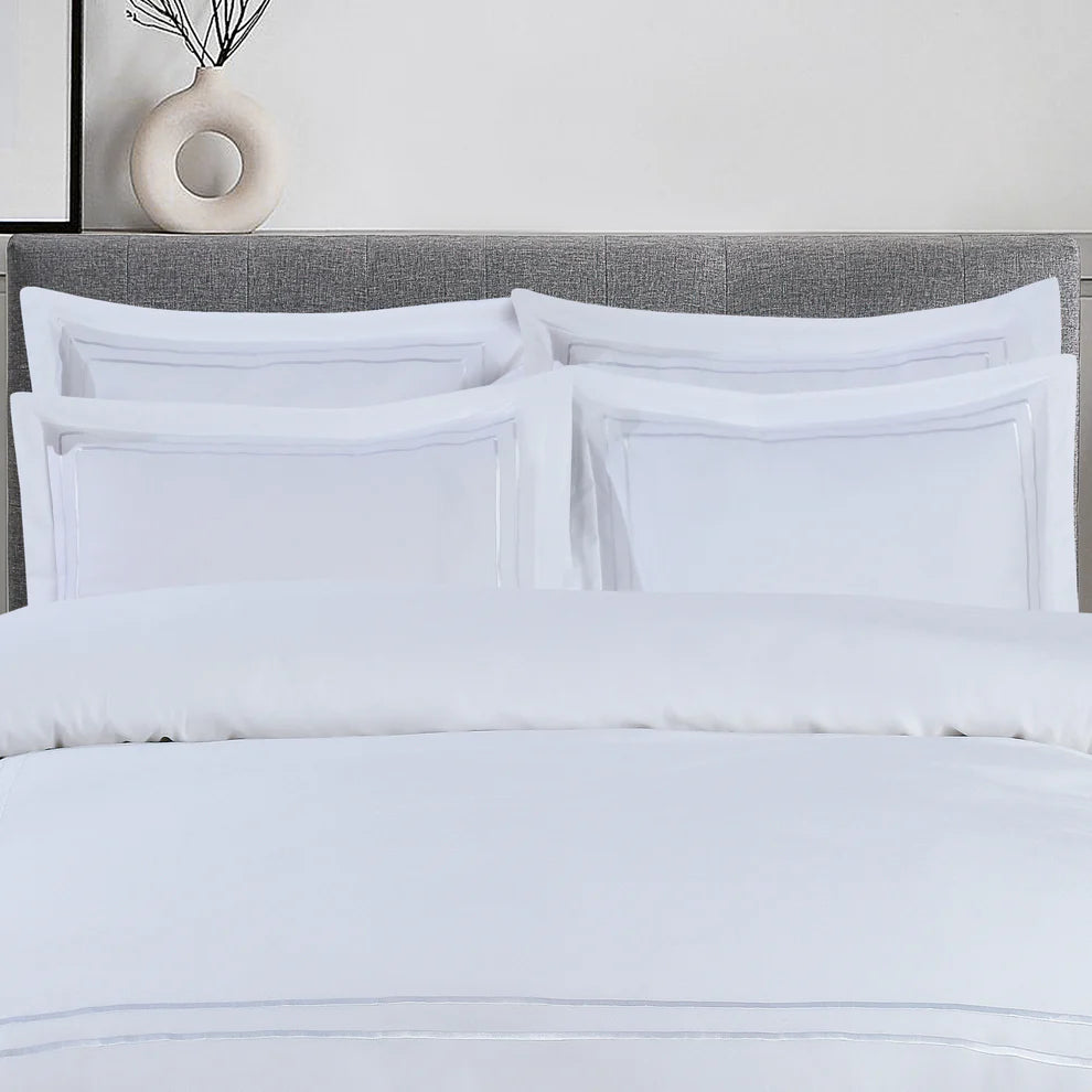 Double Embroidery White