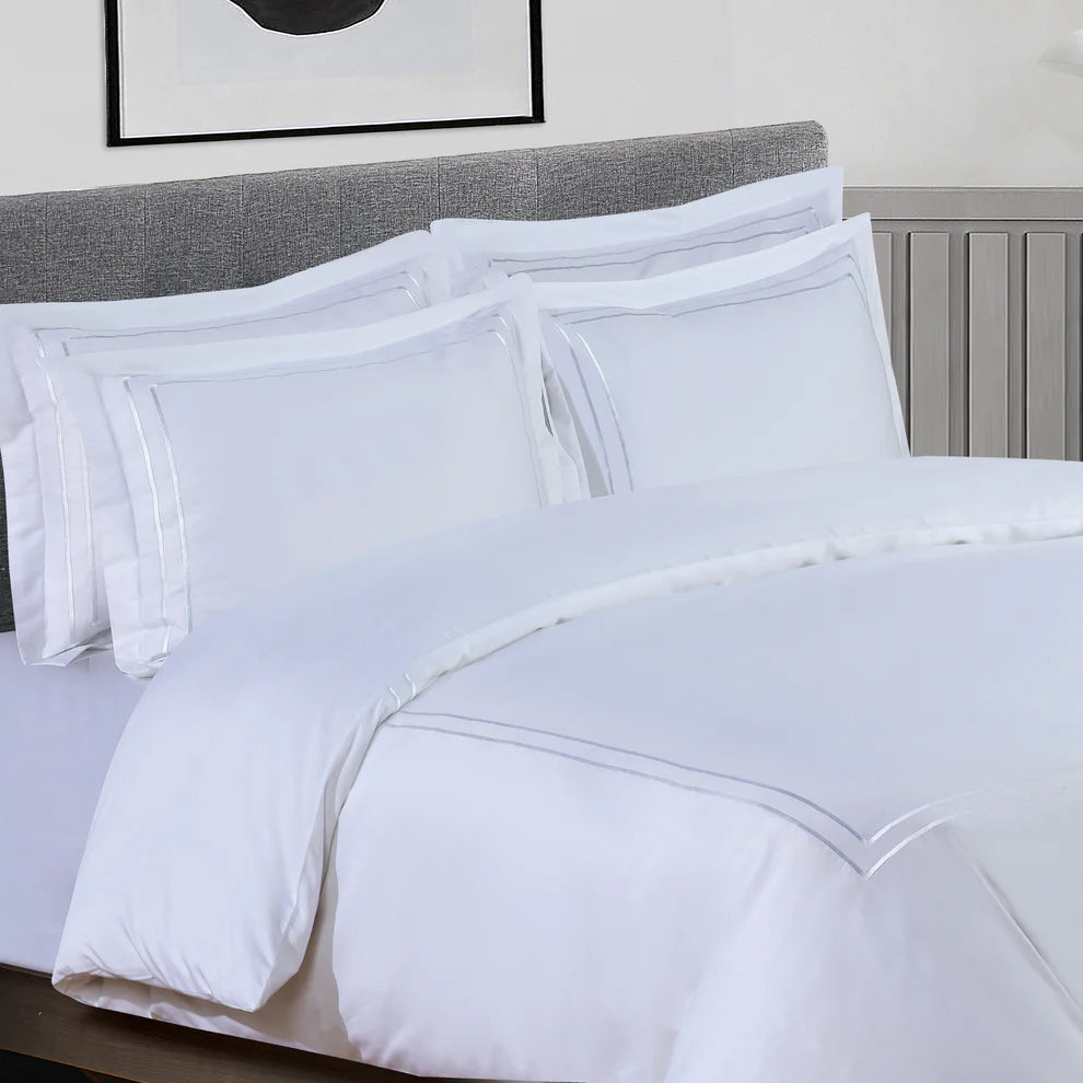 Double Embroidery White