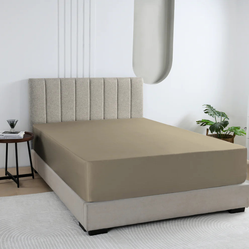 Majestic Fitted Sheets - Light Taupe
