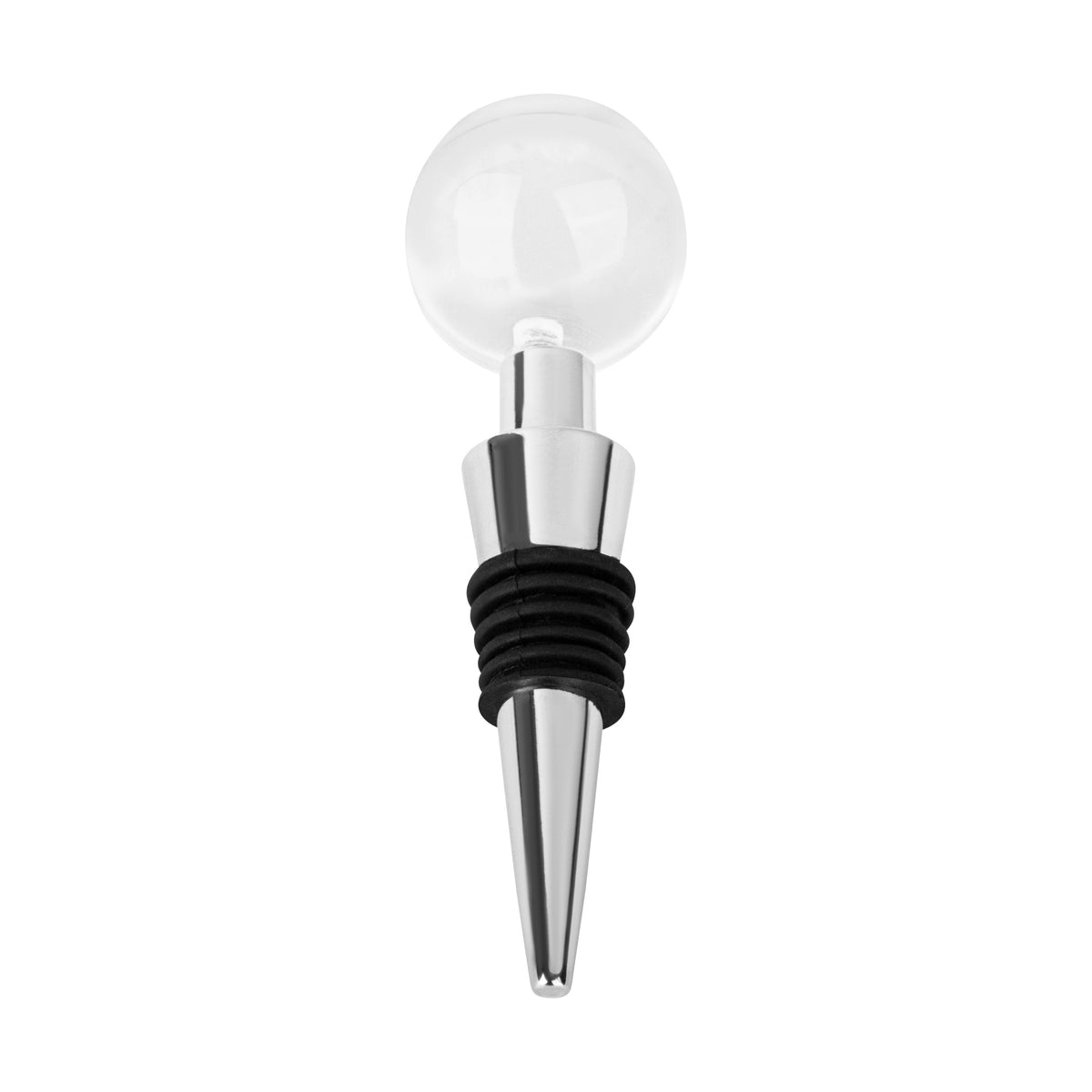 Bottle Stopper with Clear Ball - 4.7"