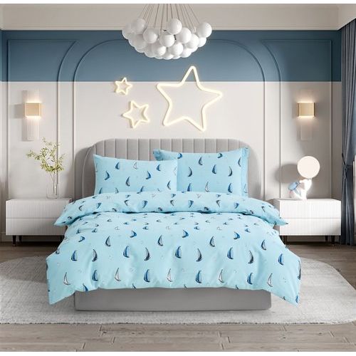 Blue Boats Duvet Cover Bedding Set