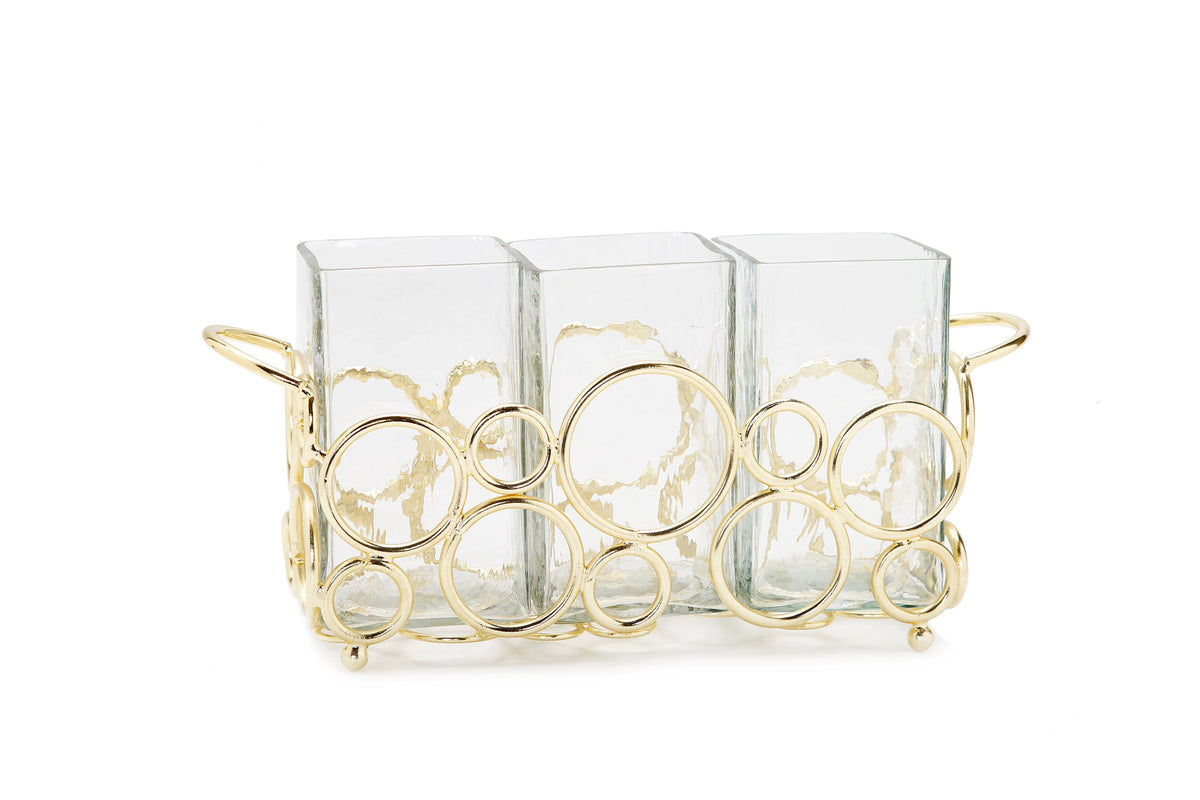 Cutlery Holder Gold Loop Design