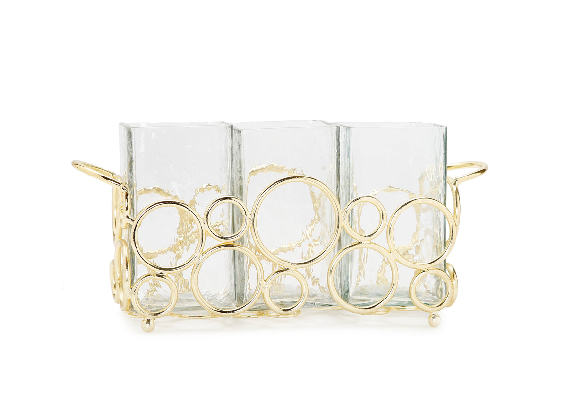 Cutlery Holder Gold Loop Design