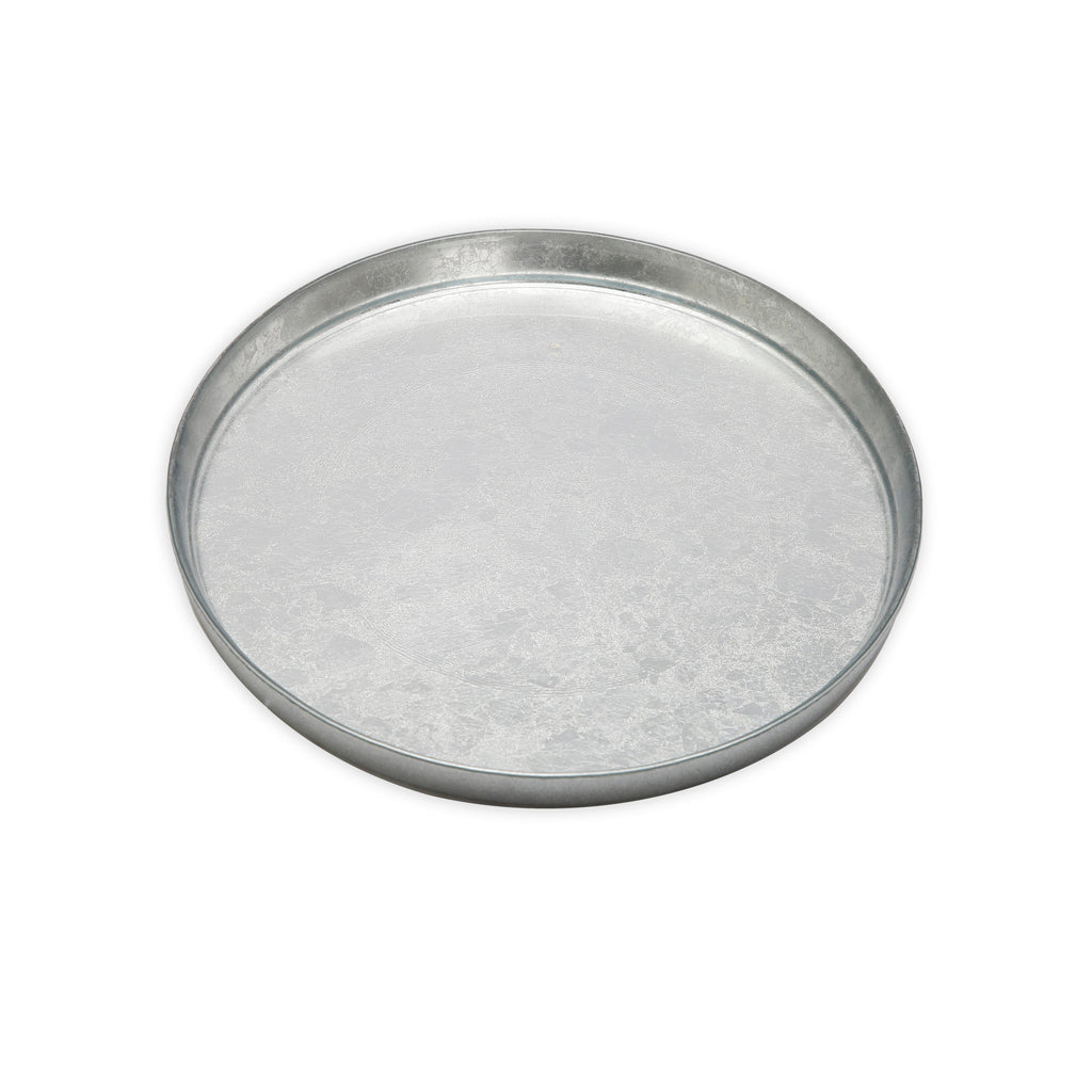 Set of 4 Silver Glitter Salad Plates with Raised Rim