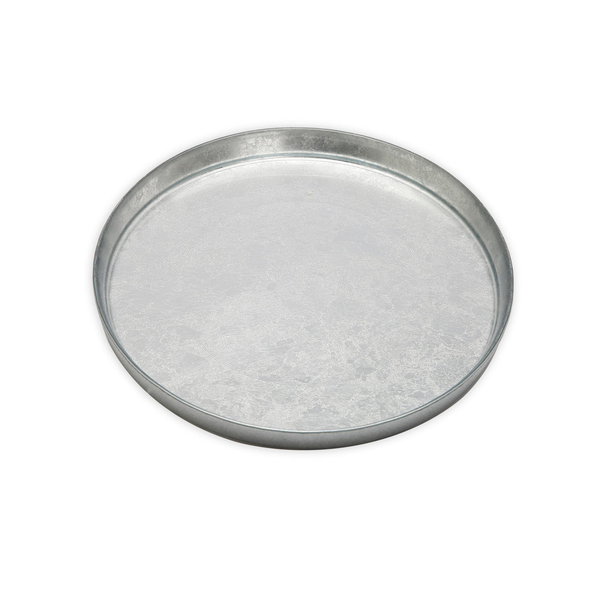 Set of 4 Silver Glitter Salad Plates with Raised Rim