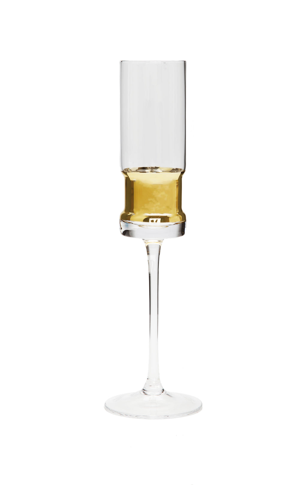 Set of 6 Flute Glasses with Band Design
