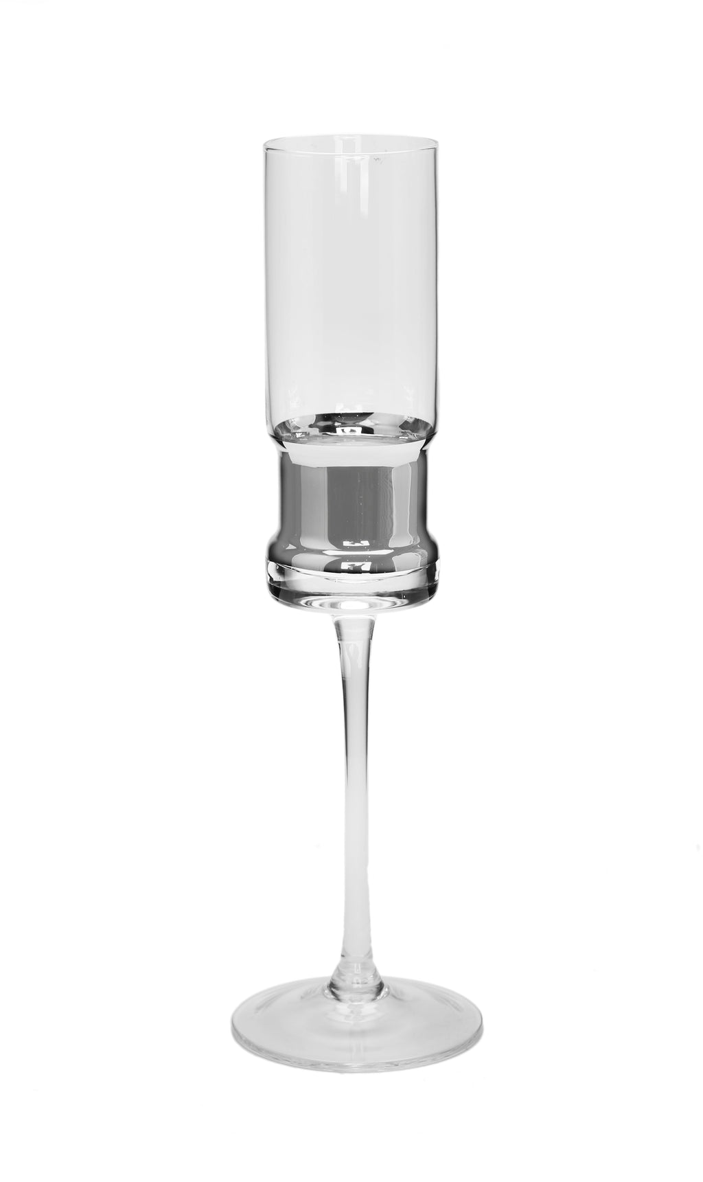 Set of 6 Flute Glasses with Band Design