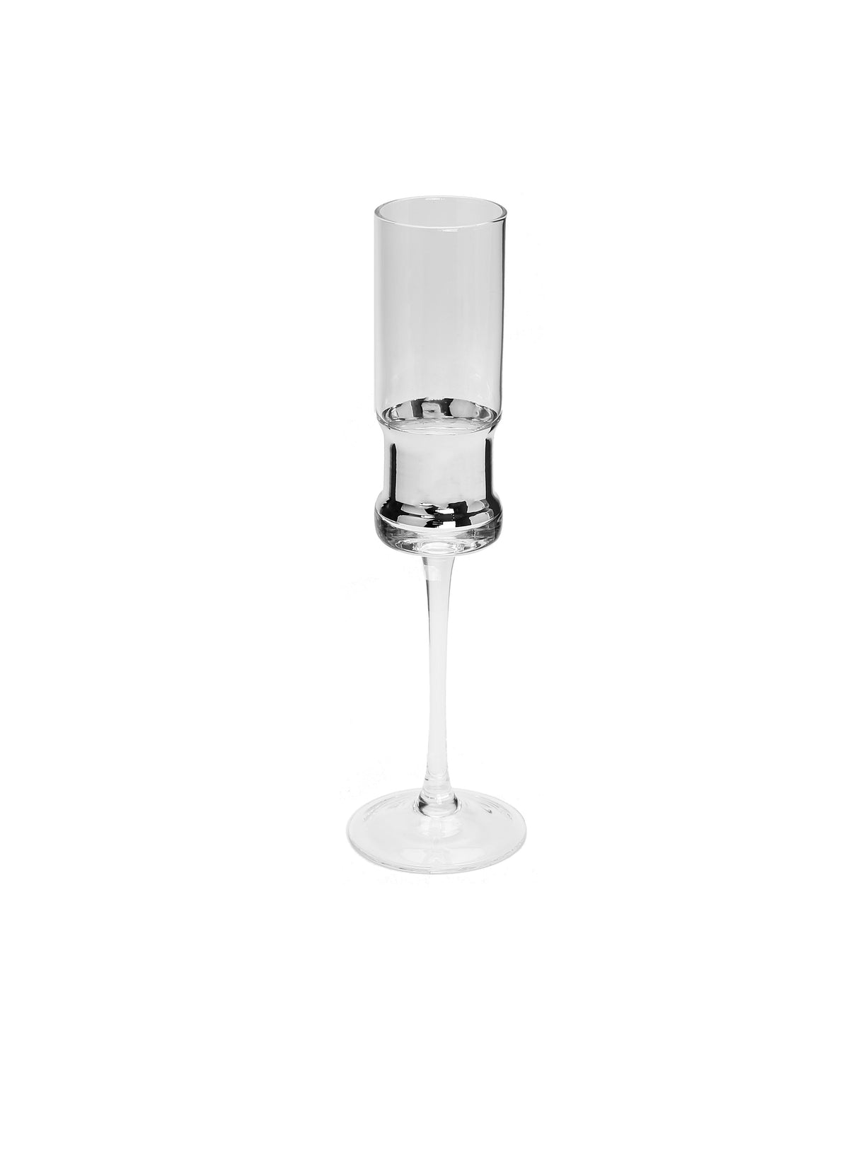 Set of 6 Flute Glasses with Band Design