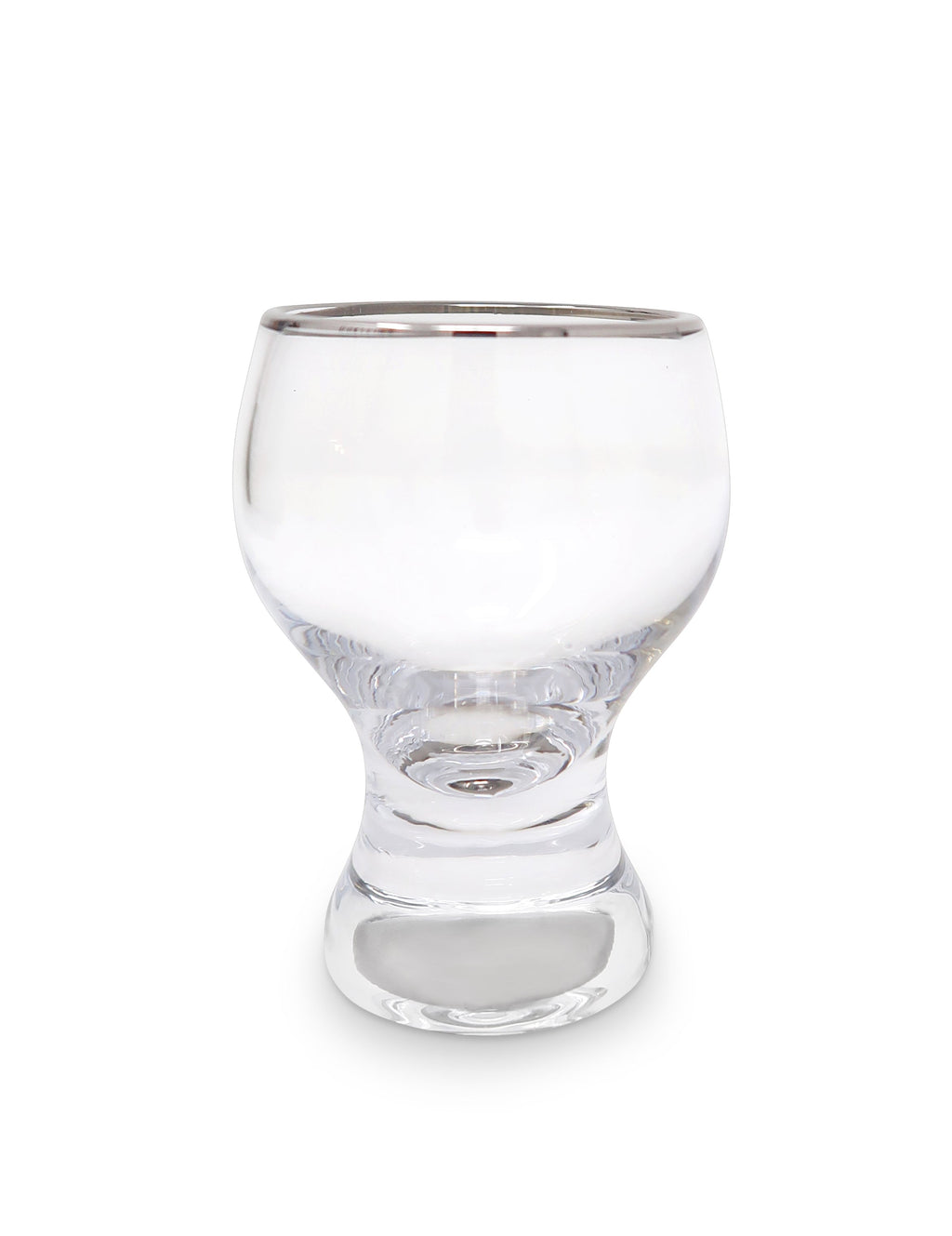 Set of 6 Liquor Glasses with Gold Stem and Rim