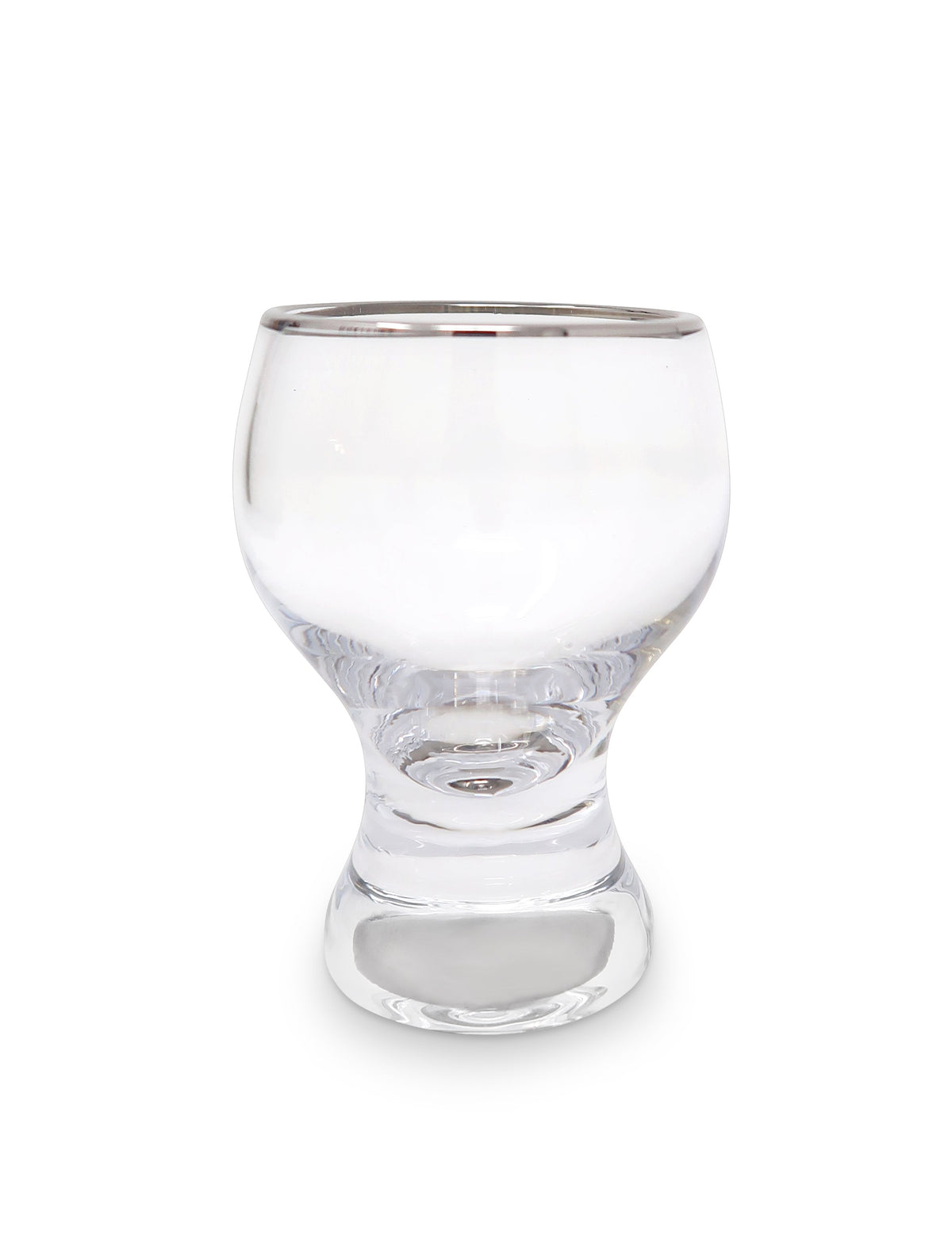 Set of 6 Liquor Glasses with Gold Stem and Rim