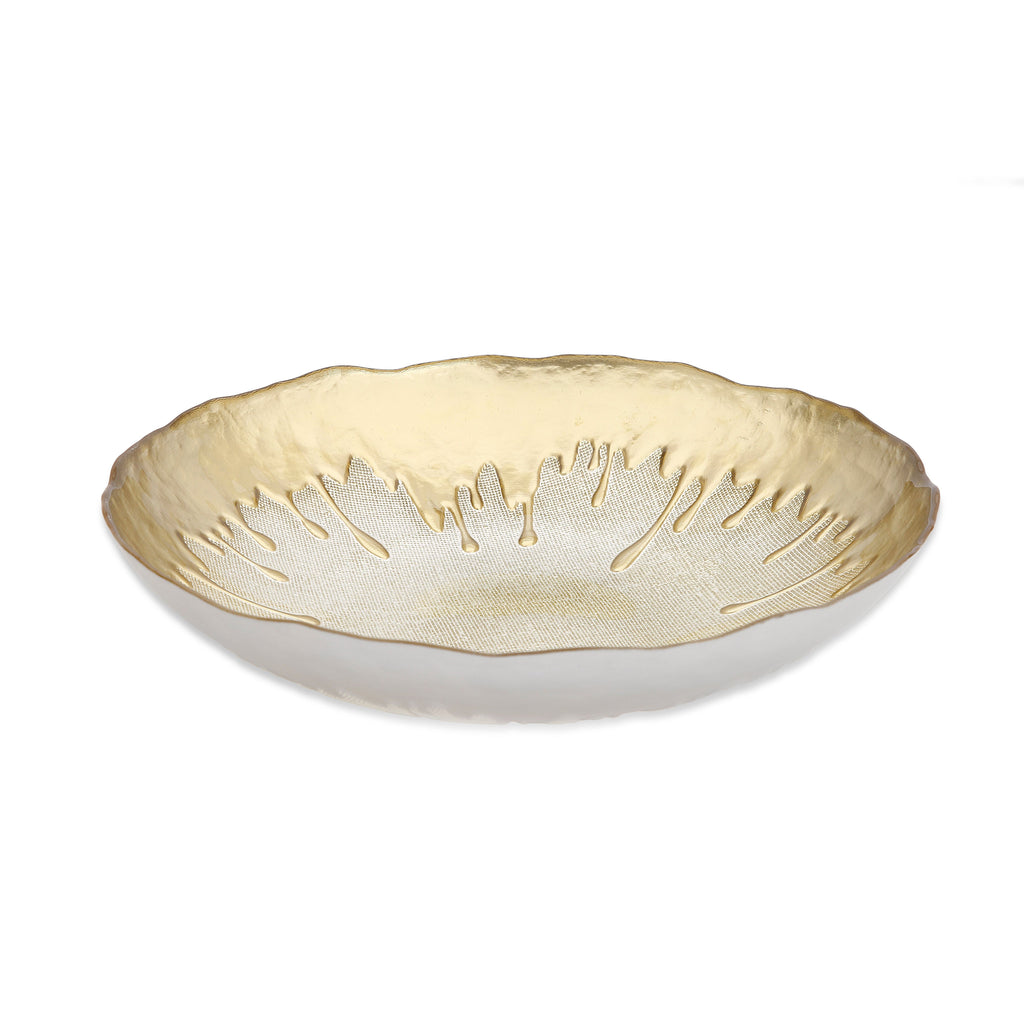 11.75"D Gold Dipped Salad Bowl