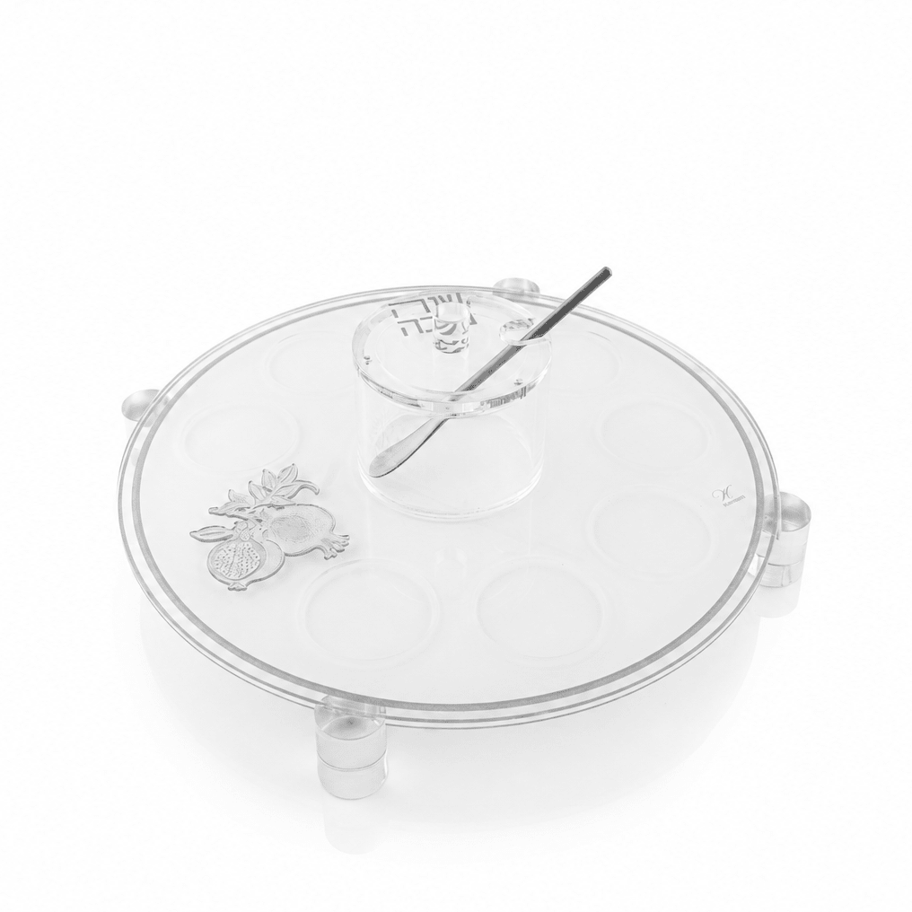Rosh Hashanah Classic Pomegranate Simanim Tray - Waterdale Collection