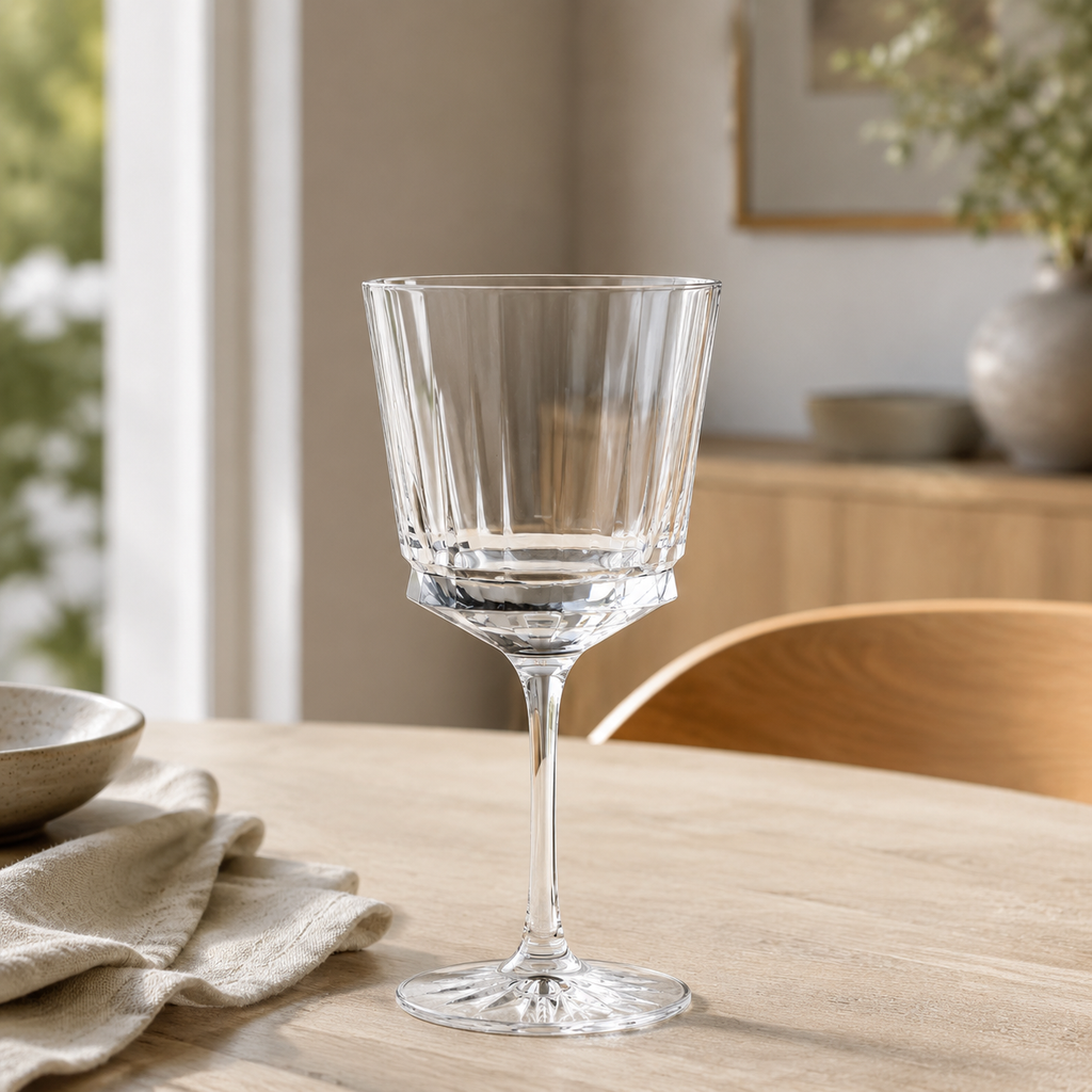 Liscio Ottico - Set of 6 Glasses with Linear Design and Shade on the Bottom
