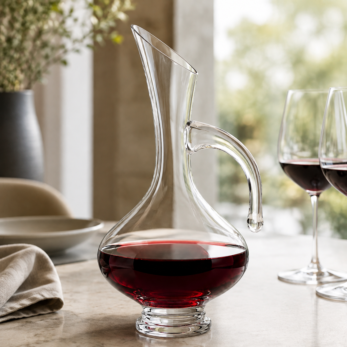 Liscio Ottico - 10.6" Sleek Dimond Pitcher with Handle