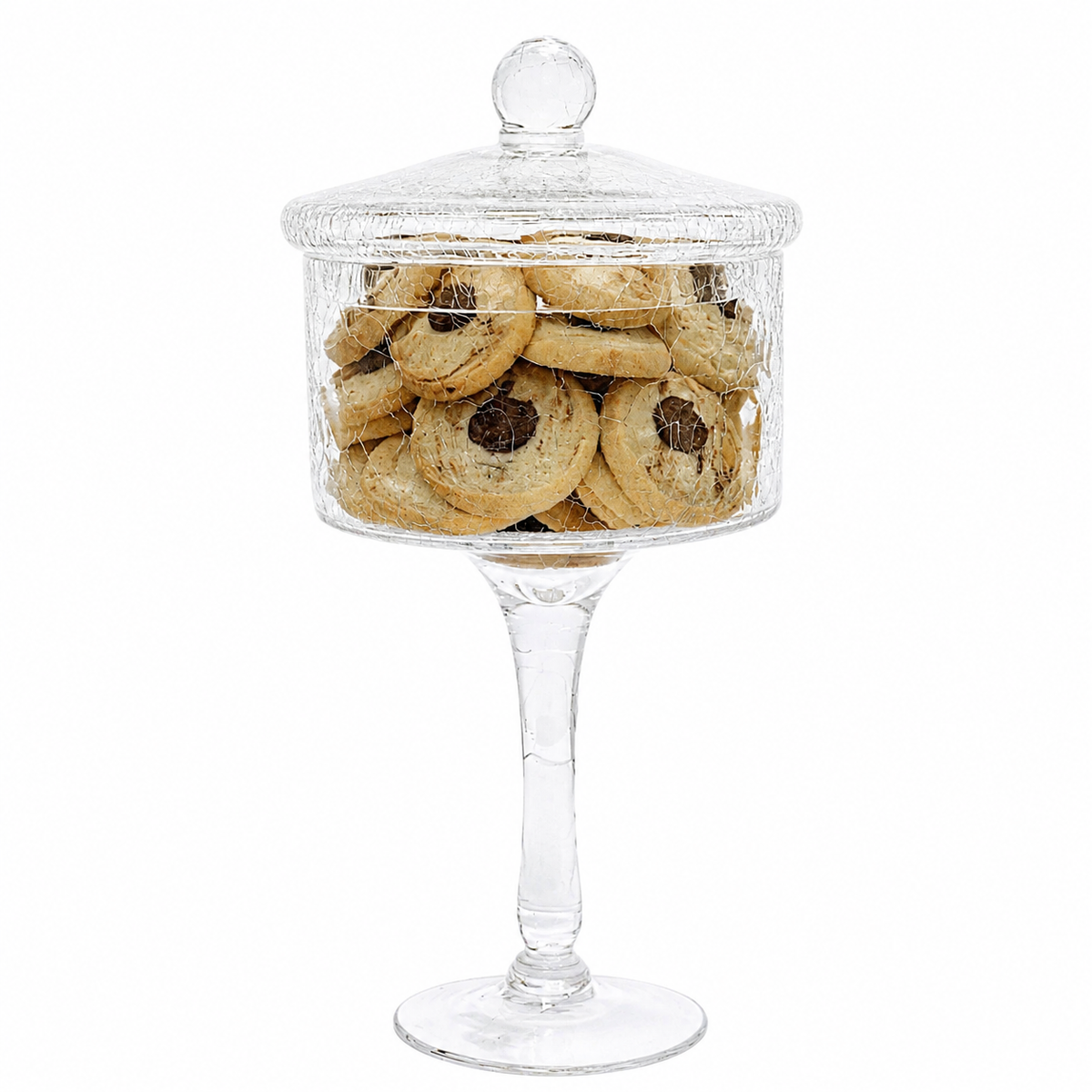 Liscio Ottico - Stemmed Cookie Jar with Ball Knob on Lid